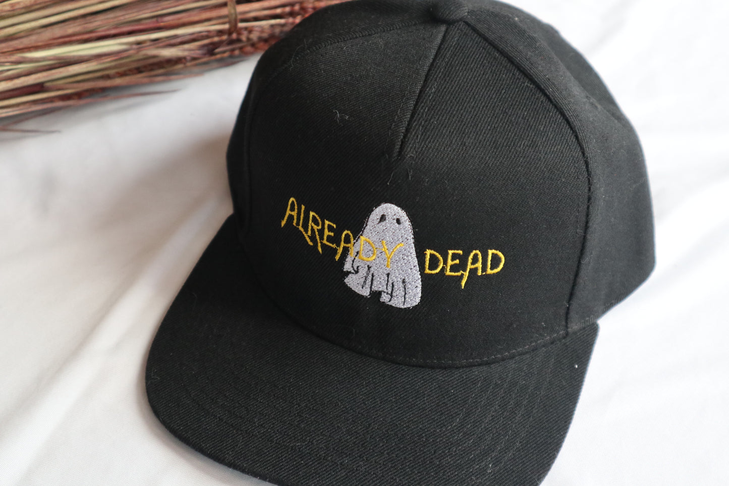 Already Dead Ghost Snapback Cap | Alternative Embroidered Cap