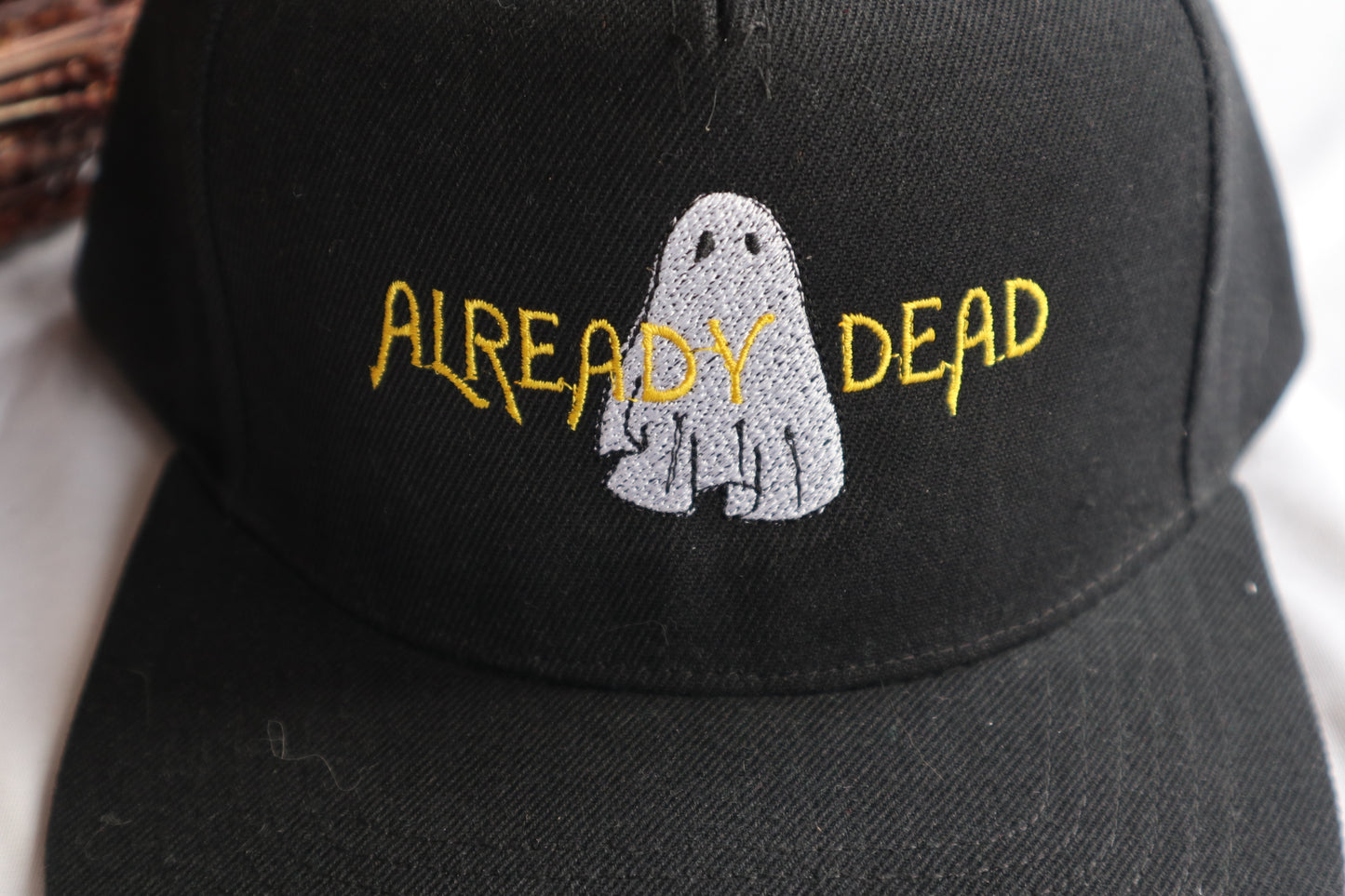 Already Dead Ghost Snapback Cap | Alternative Embroidered Cap