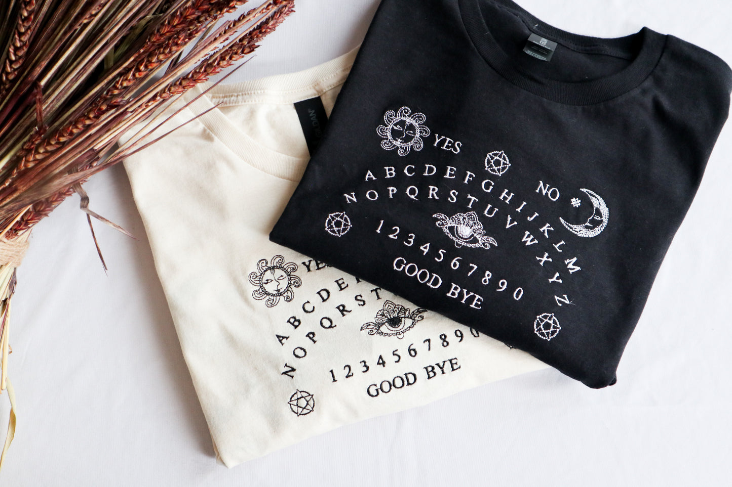 Oujia Board Embroidered T-Shirt