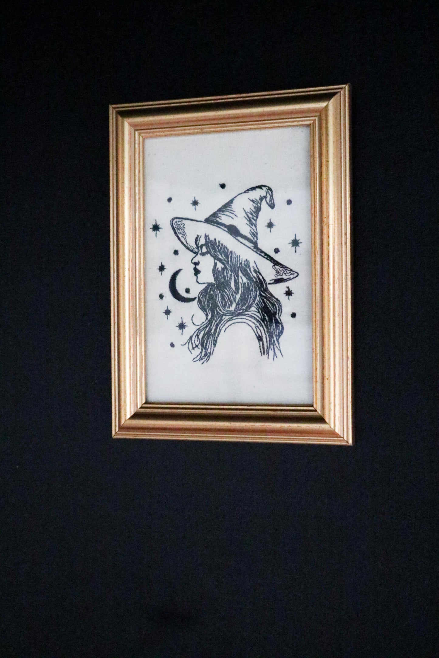 Witch Embroidered Art