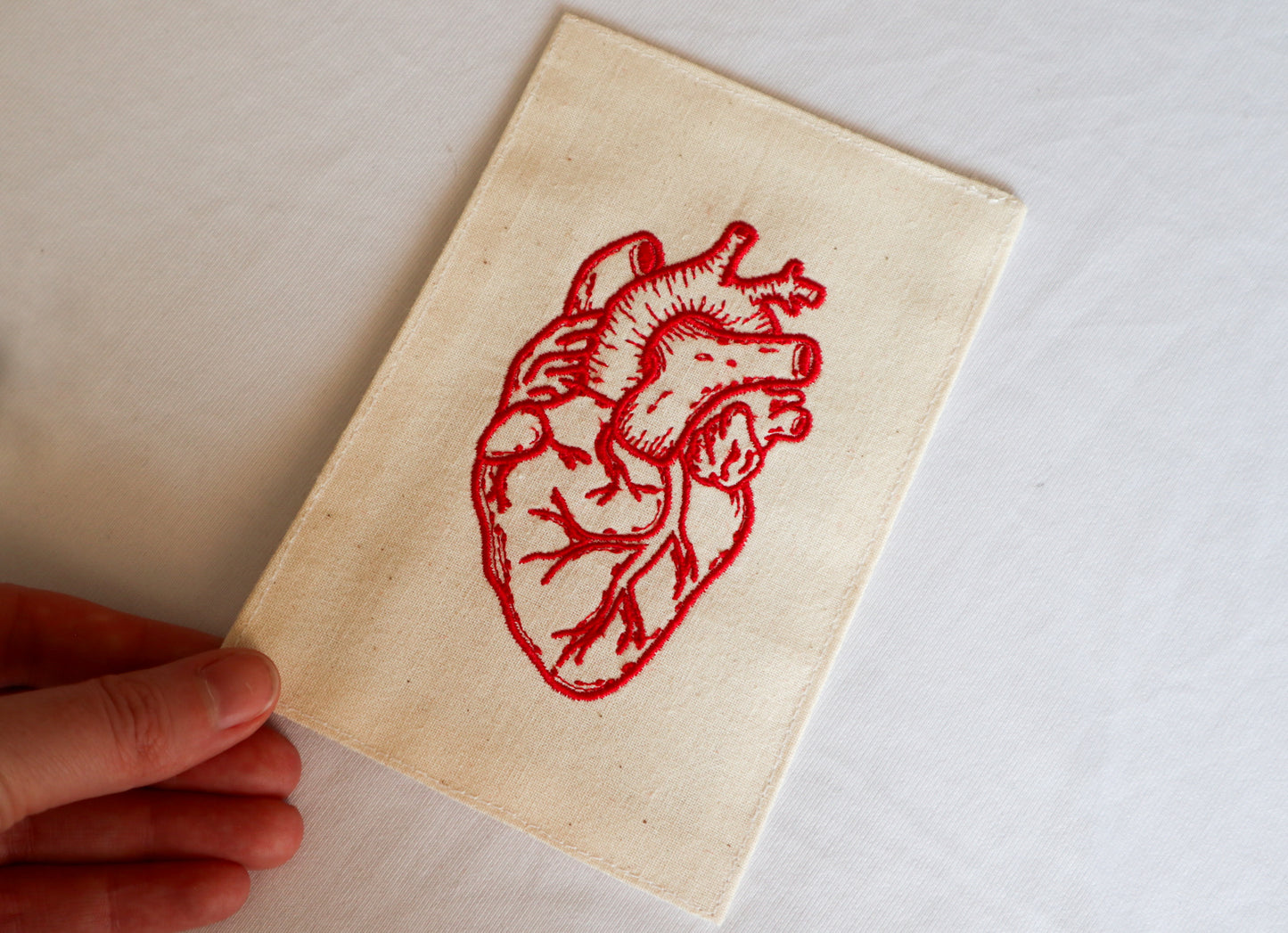 Anatomical Heart Embroidered Art
