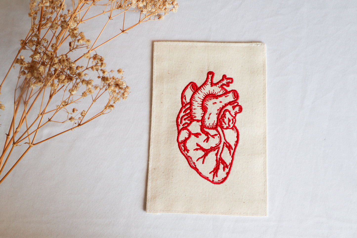 Anatomical Heart Embroidered Art