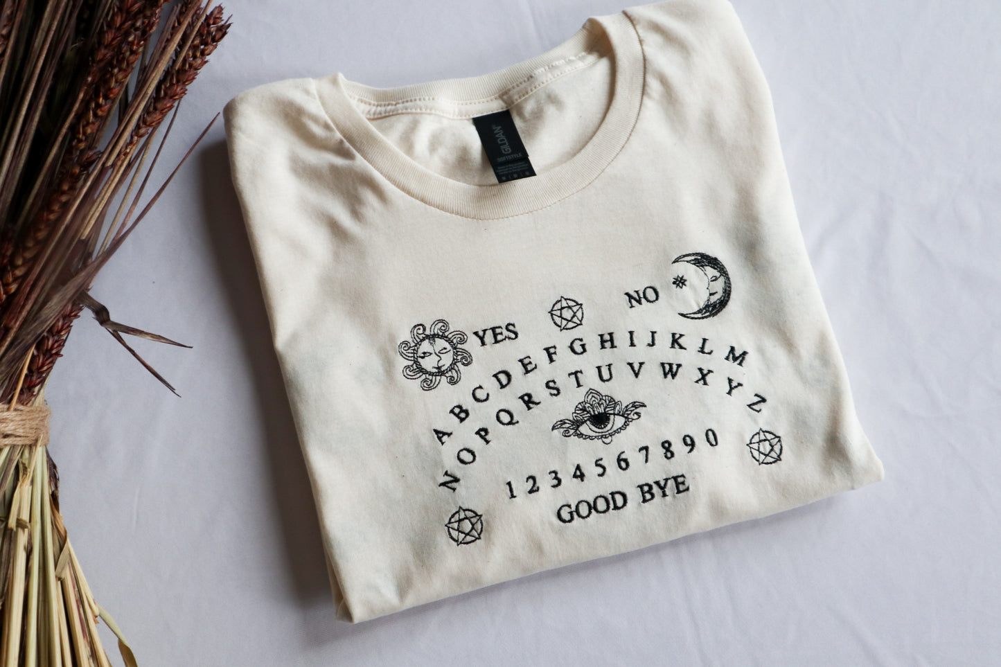 Oujia Board Embroidered T-Shirt