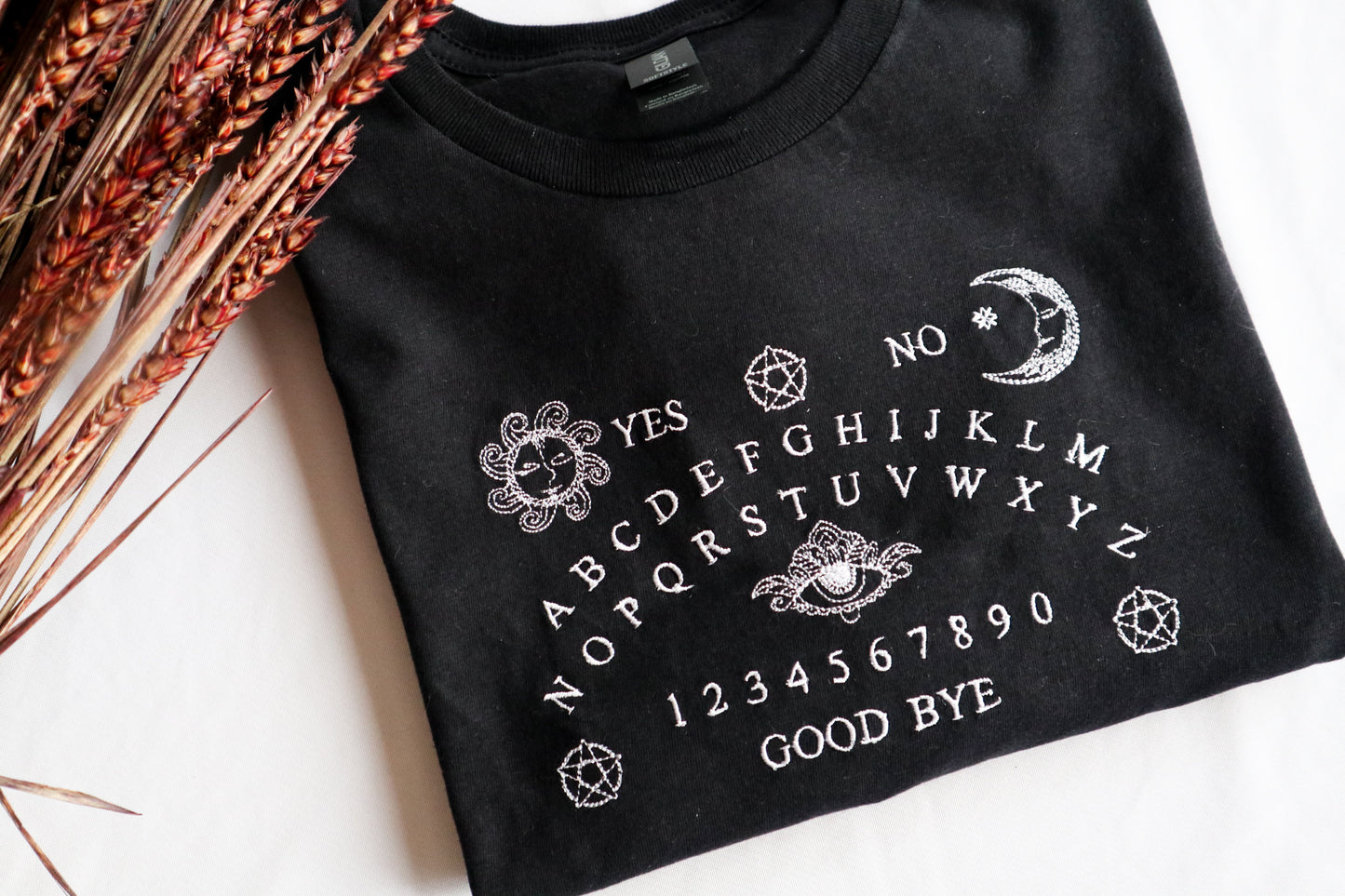 Oujia Board Embroidered T-Shirt