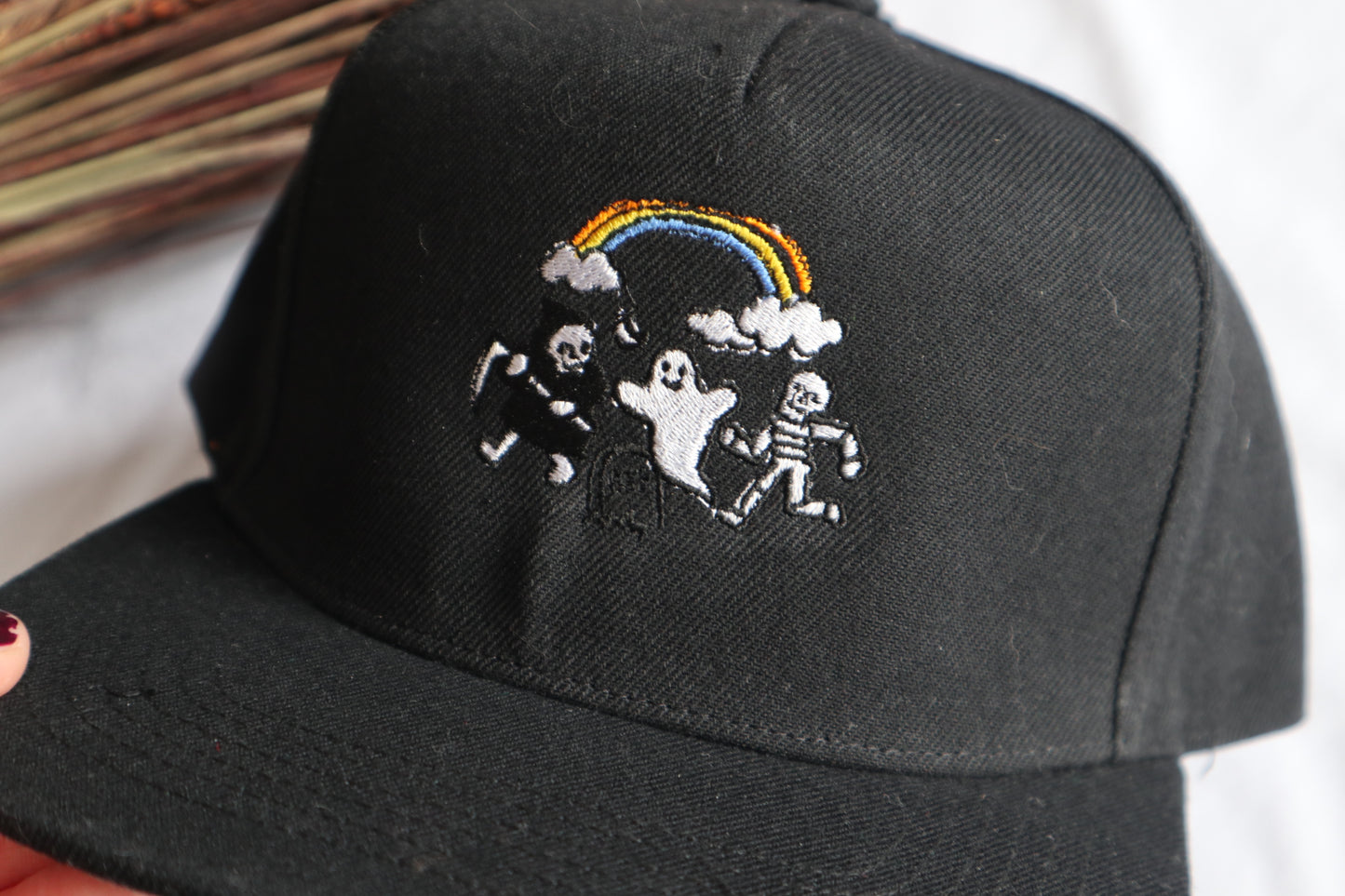 Graveyard Gothic Snapback Cap | Alternative Embroidered Cap
