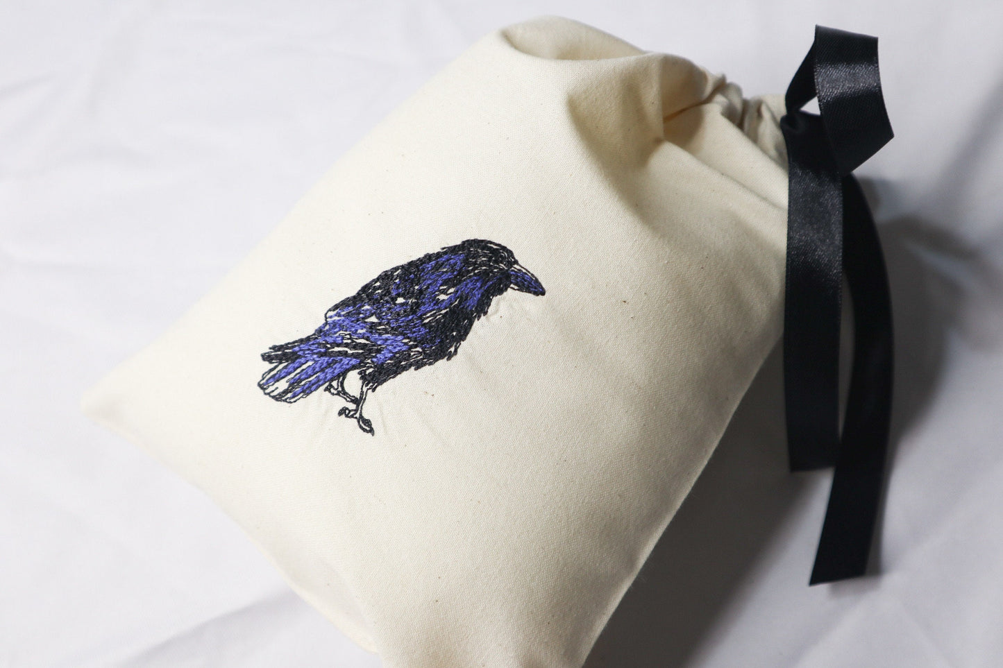 Crow Embroidered Gift Bag