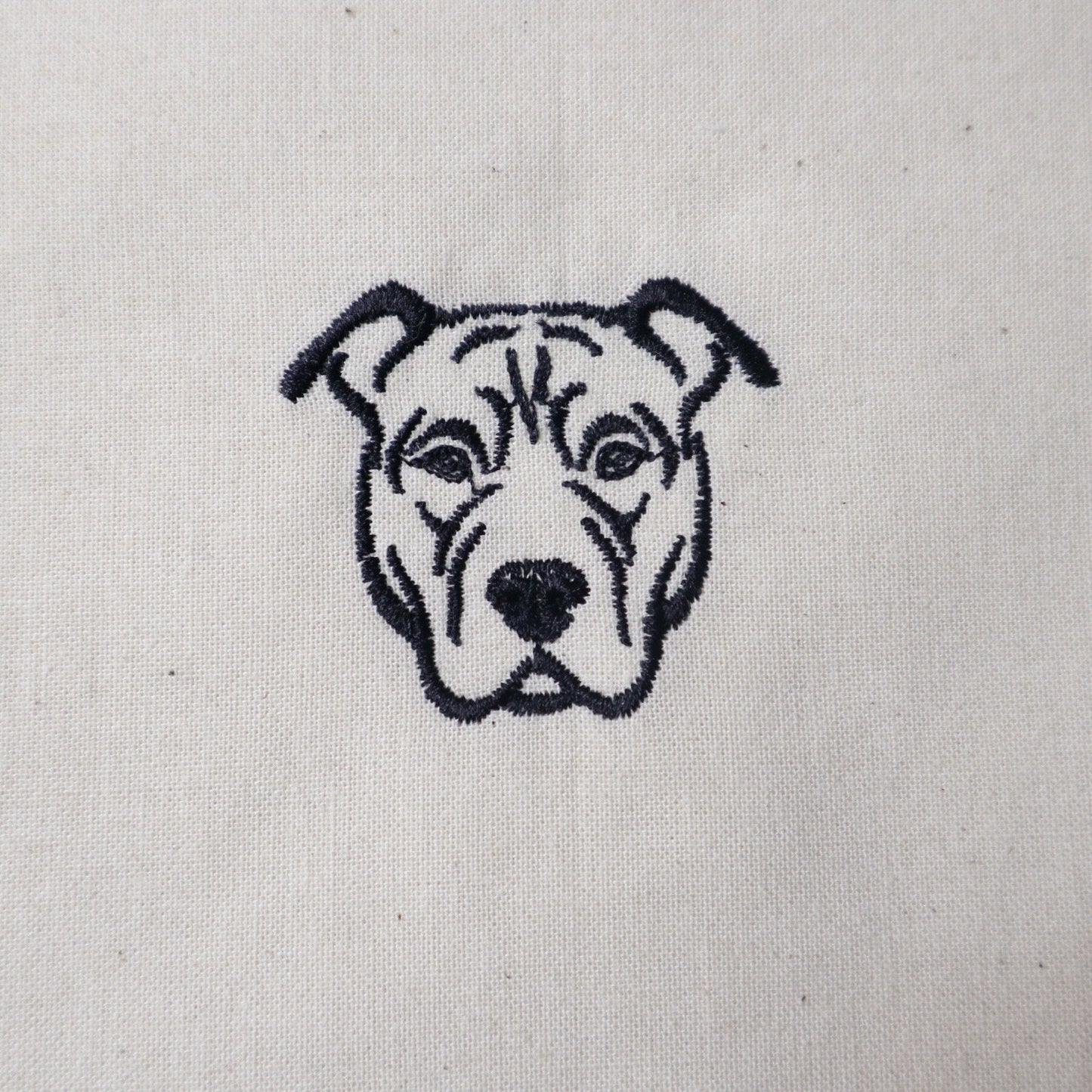 Bully Dog Embroidered Fabric Gift Bag
