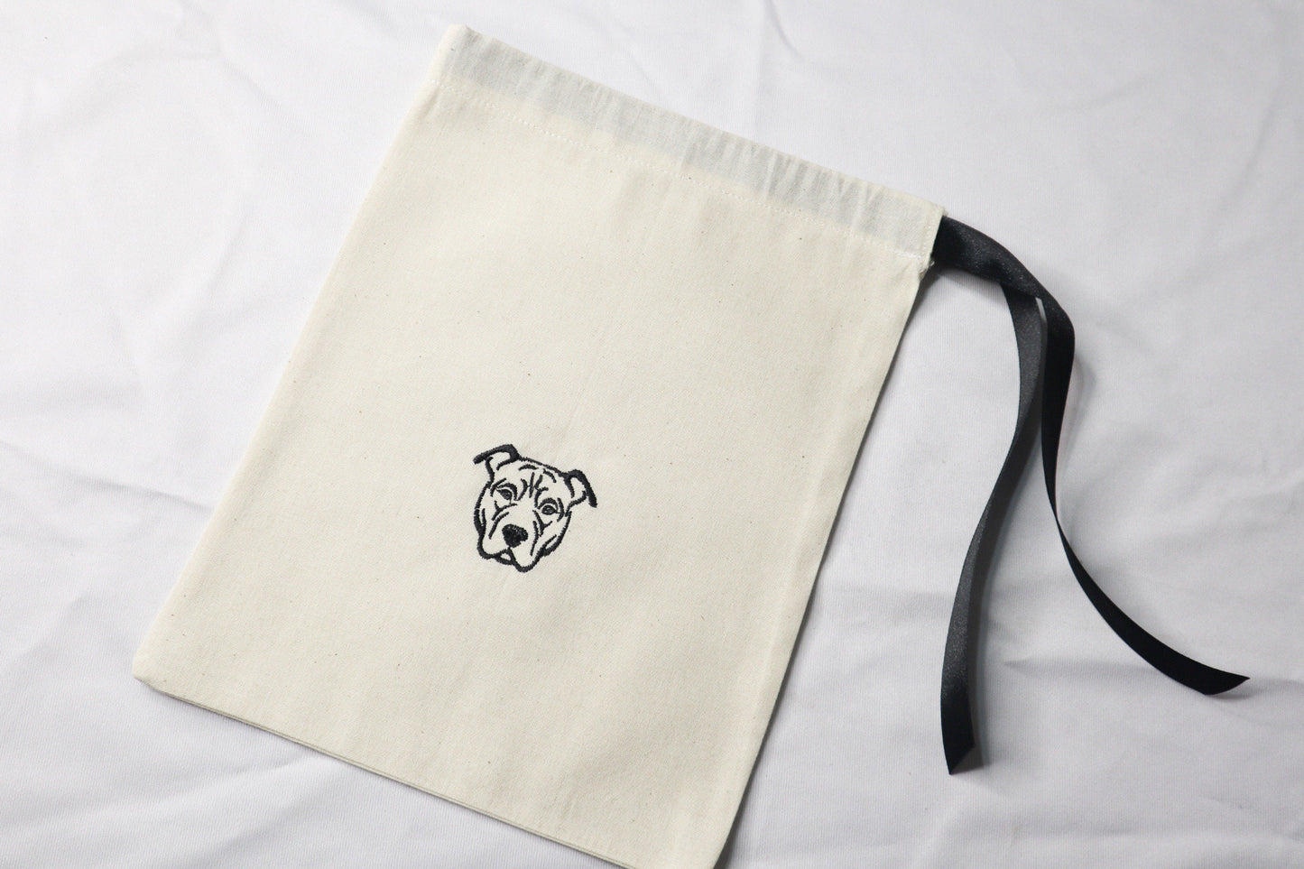 Bully Dog Embroidered Fabric Gift Bag