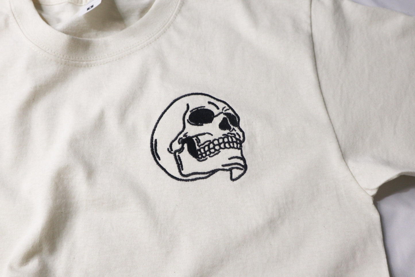 Gothic Skull Embroidered T-Shirt