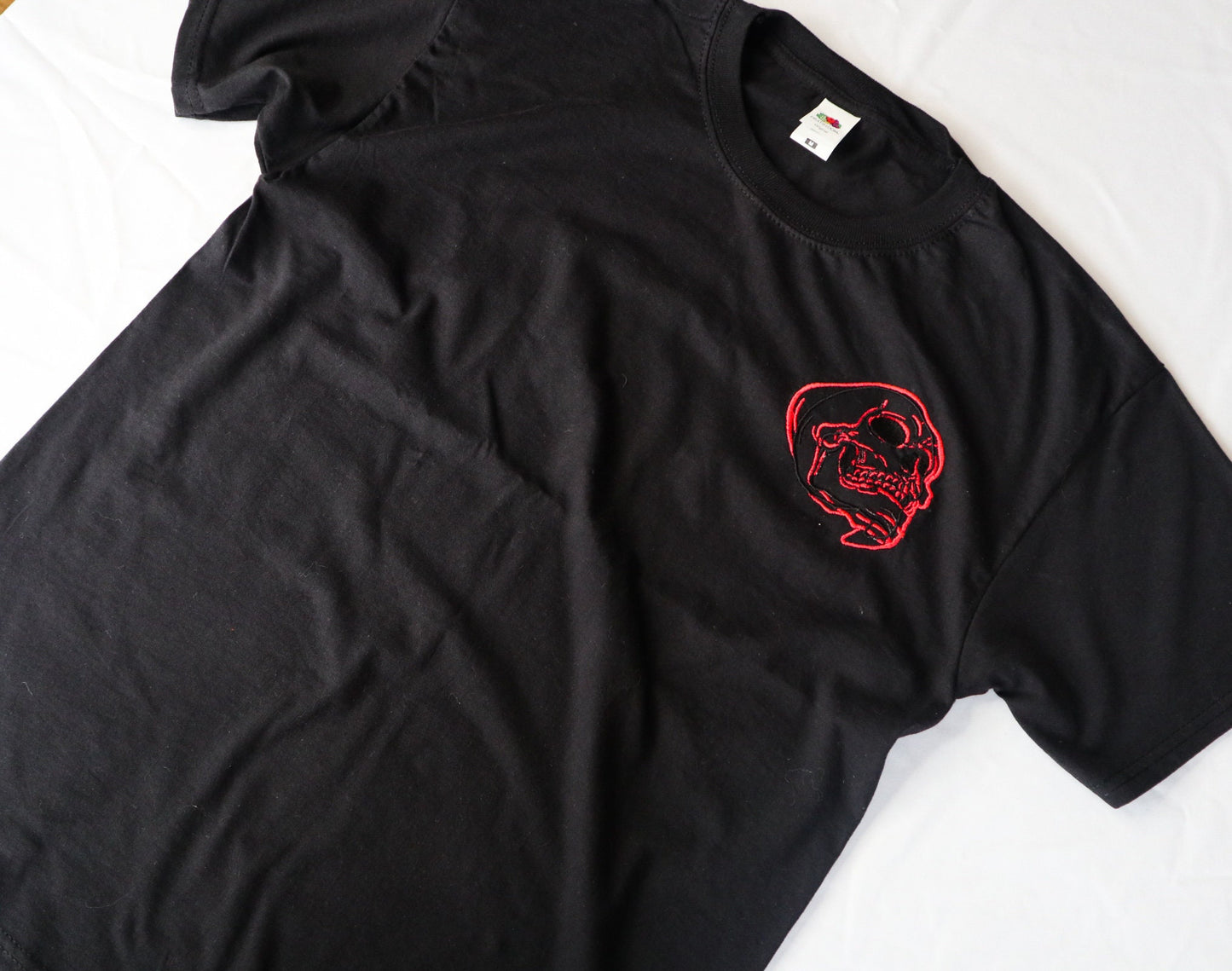 Gothic Skull Embroidered T-Shirt