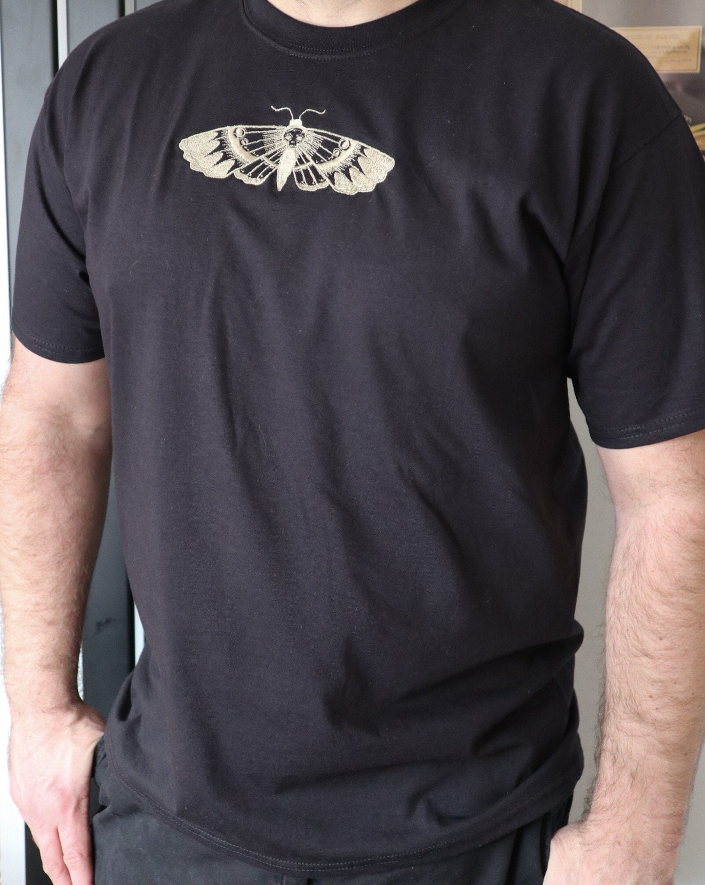 Death Moth Embroidered T-Shirt