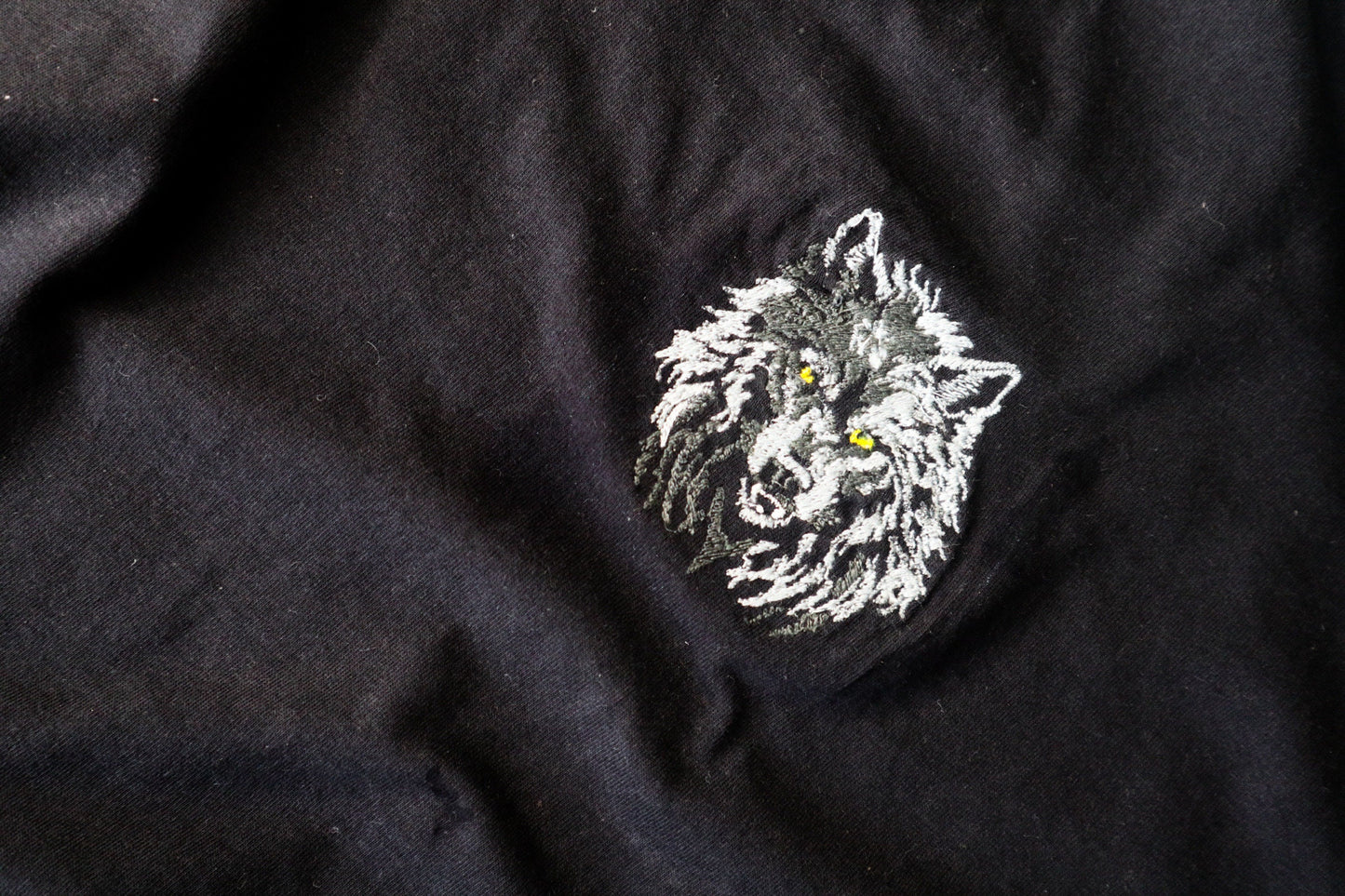Wolf Embroidered T-Shirt
