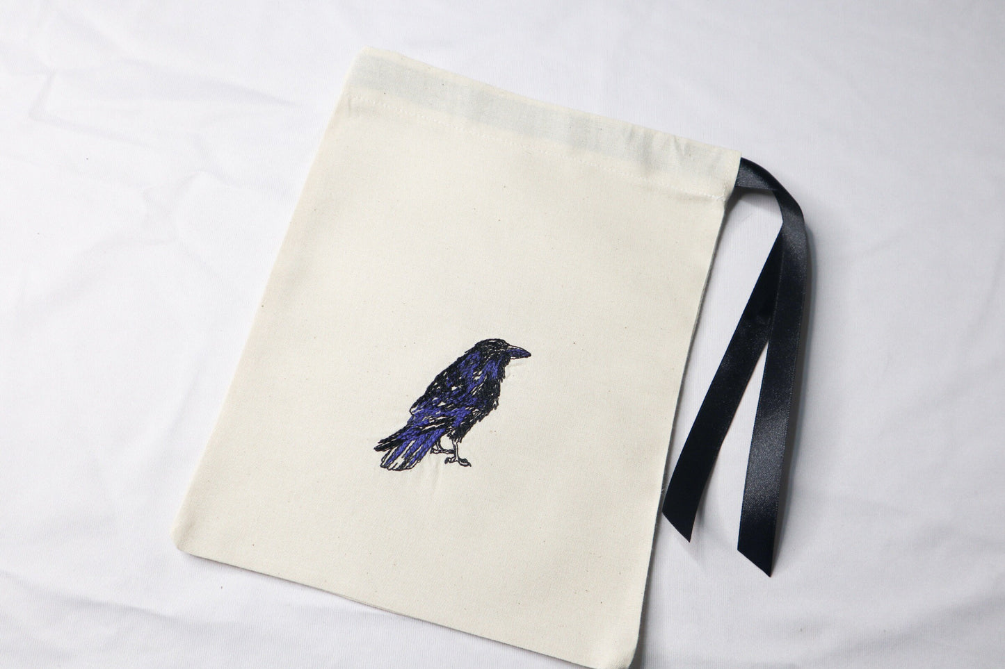 Crow Embroidered Gift Bag