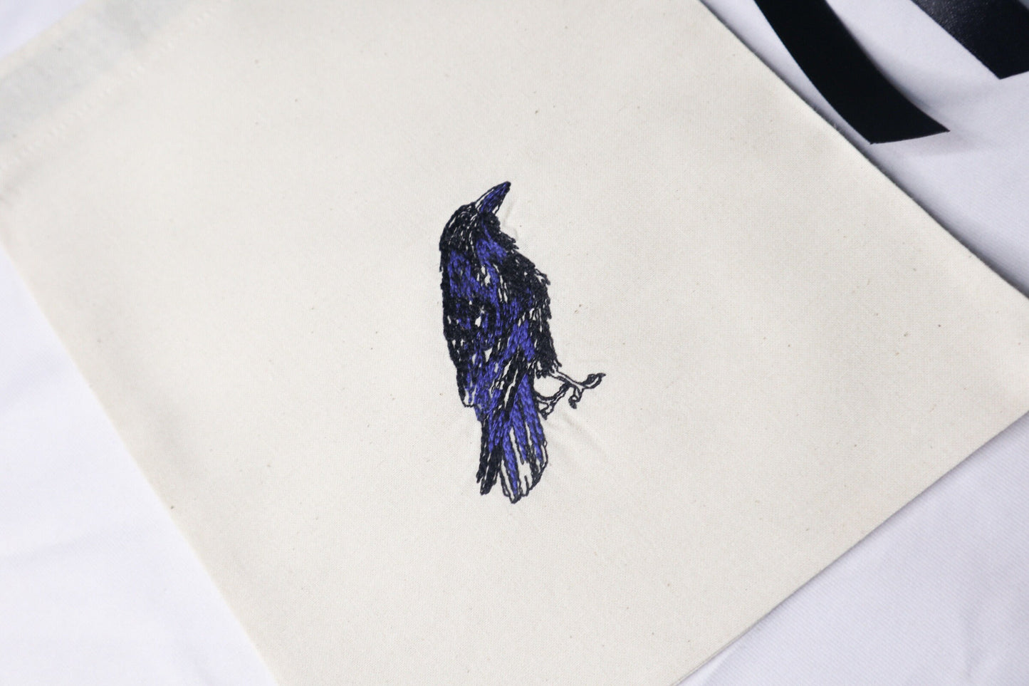Crow Embroidered Gift Bag