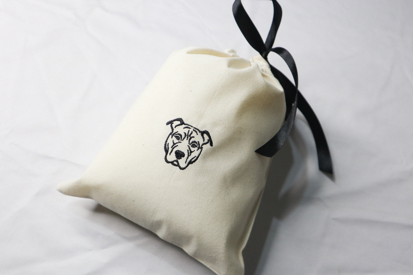 Bully Dog Embroidered Fabric Gift Bag