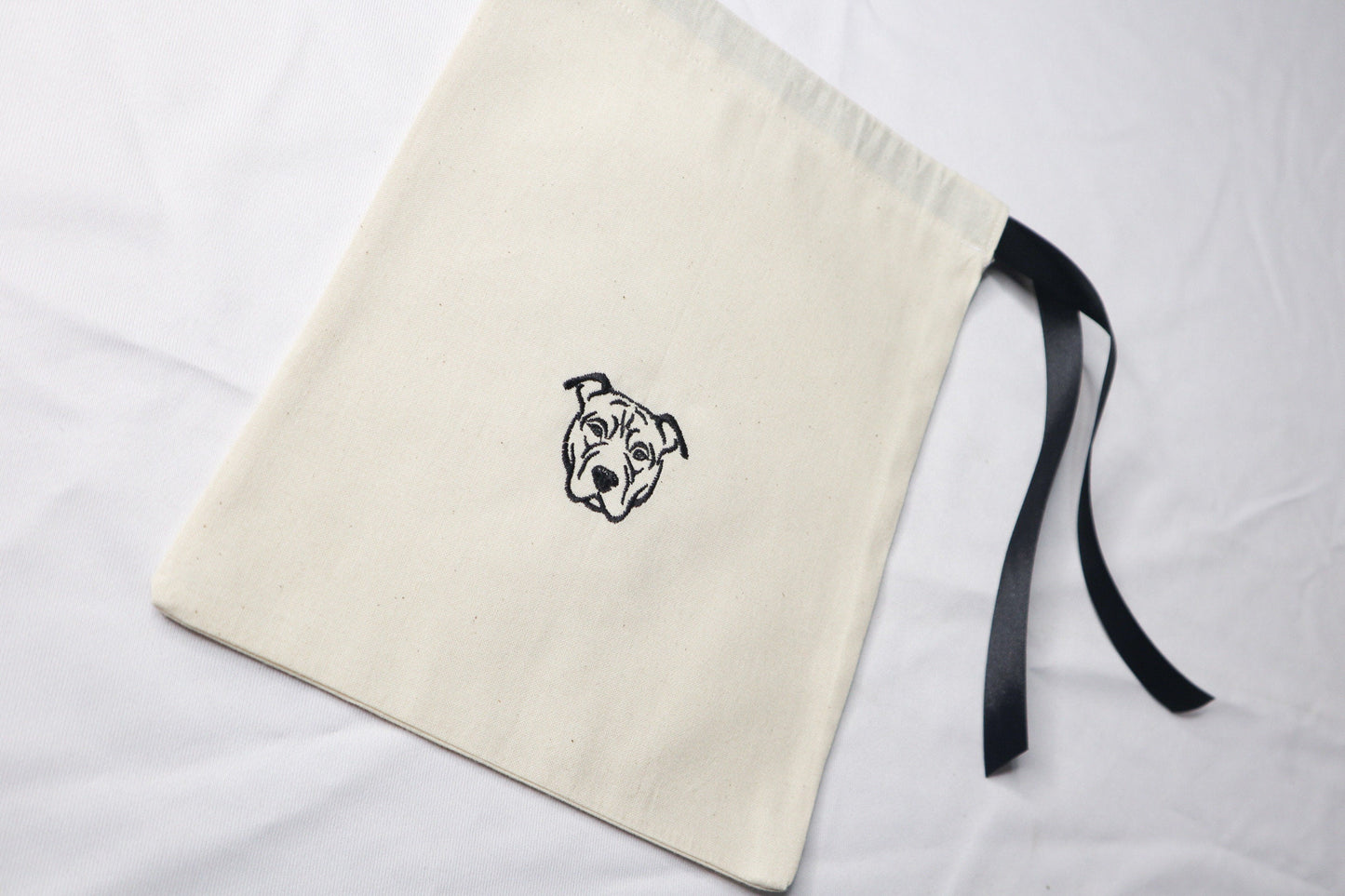 Bully Dog Embroidered Fabric Gift Bag