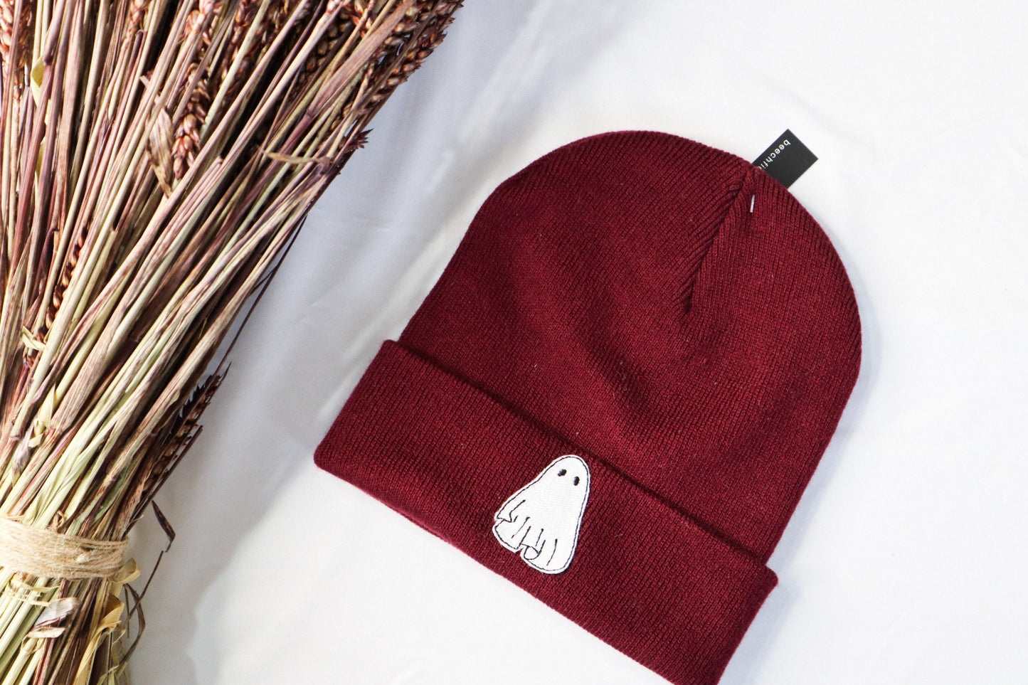 Ghost Embroidered Beanie