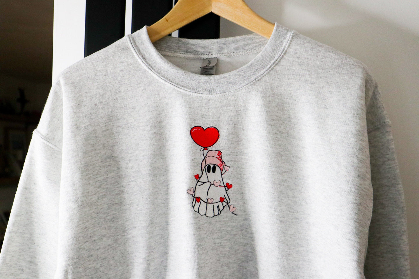 Valentine Ghost Embroidered Sweatshirt