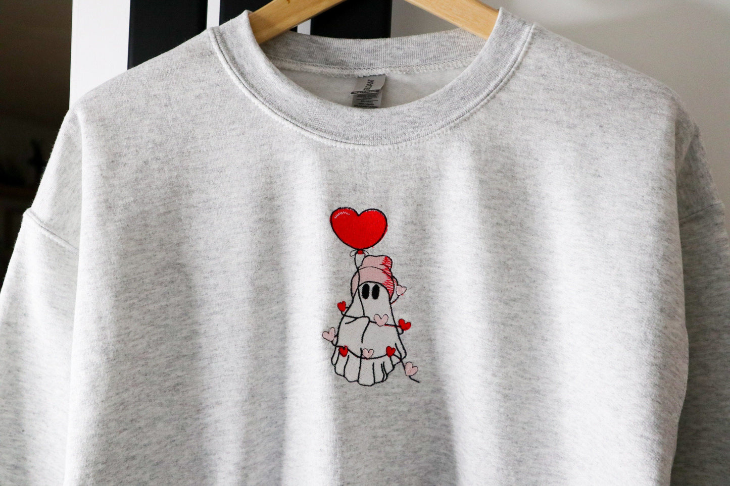 Valentine Ghost Embroidered Sweatshirt