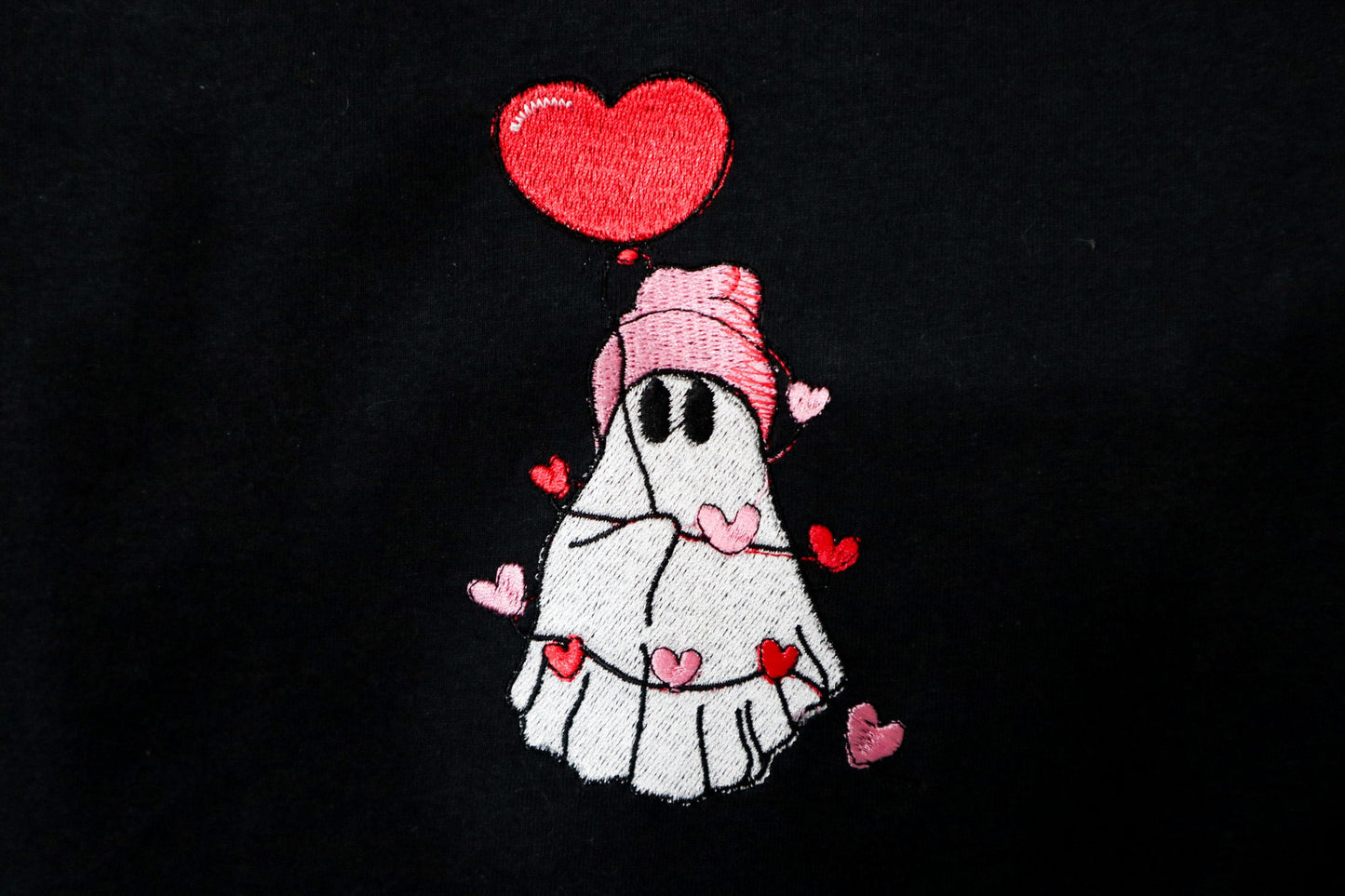 Heart Ghost Embroidered T-Shirt