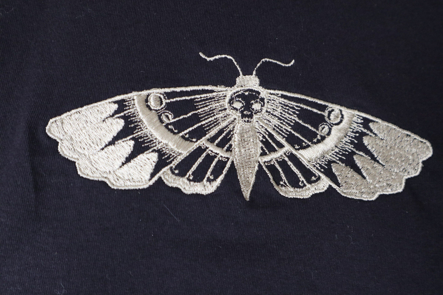 Death Moth Embroidered T-Shirt