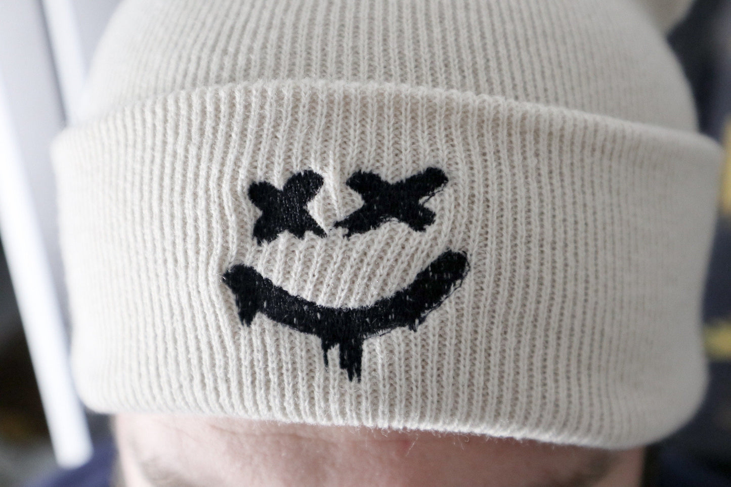 Melted Smile Embroidered Beanie