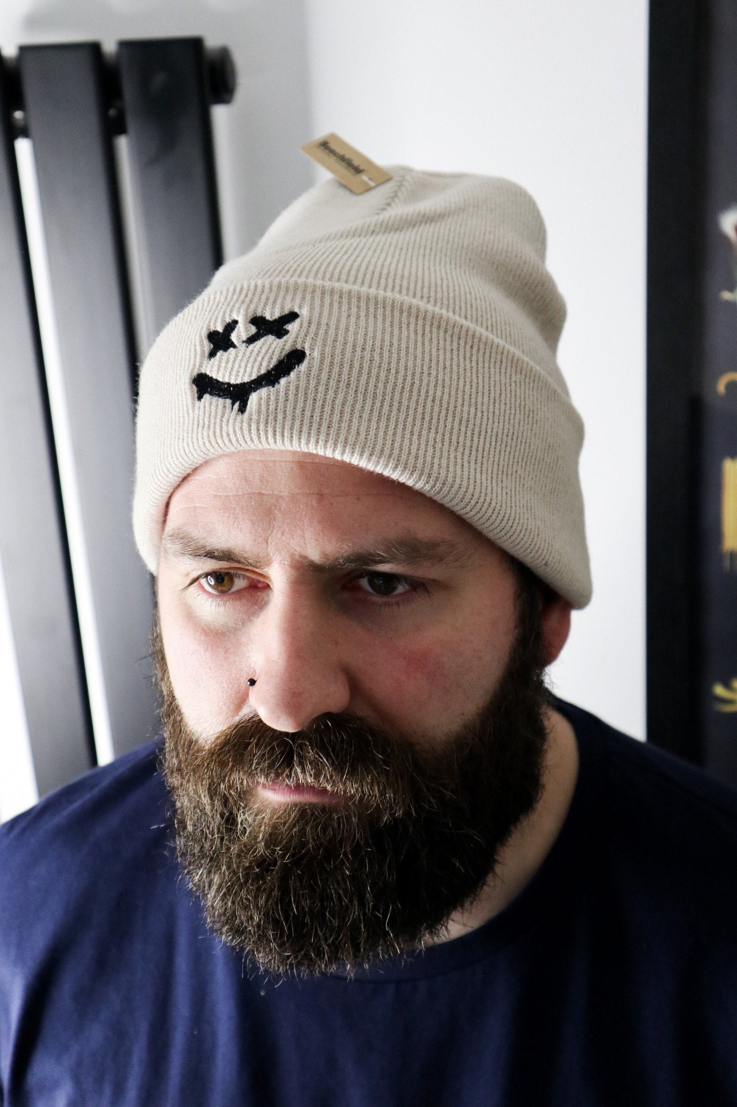 Melted Smile Embroidered Beanie