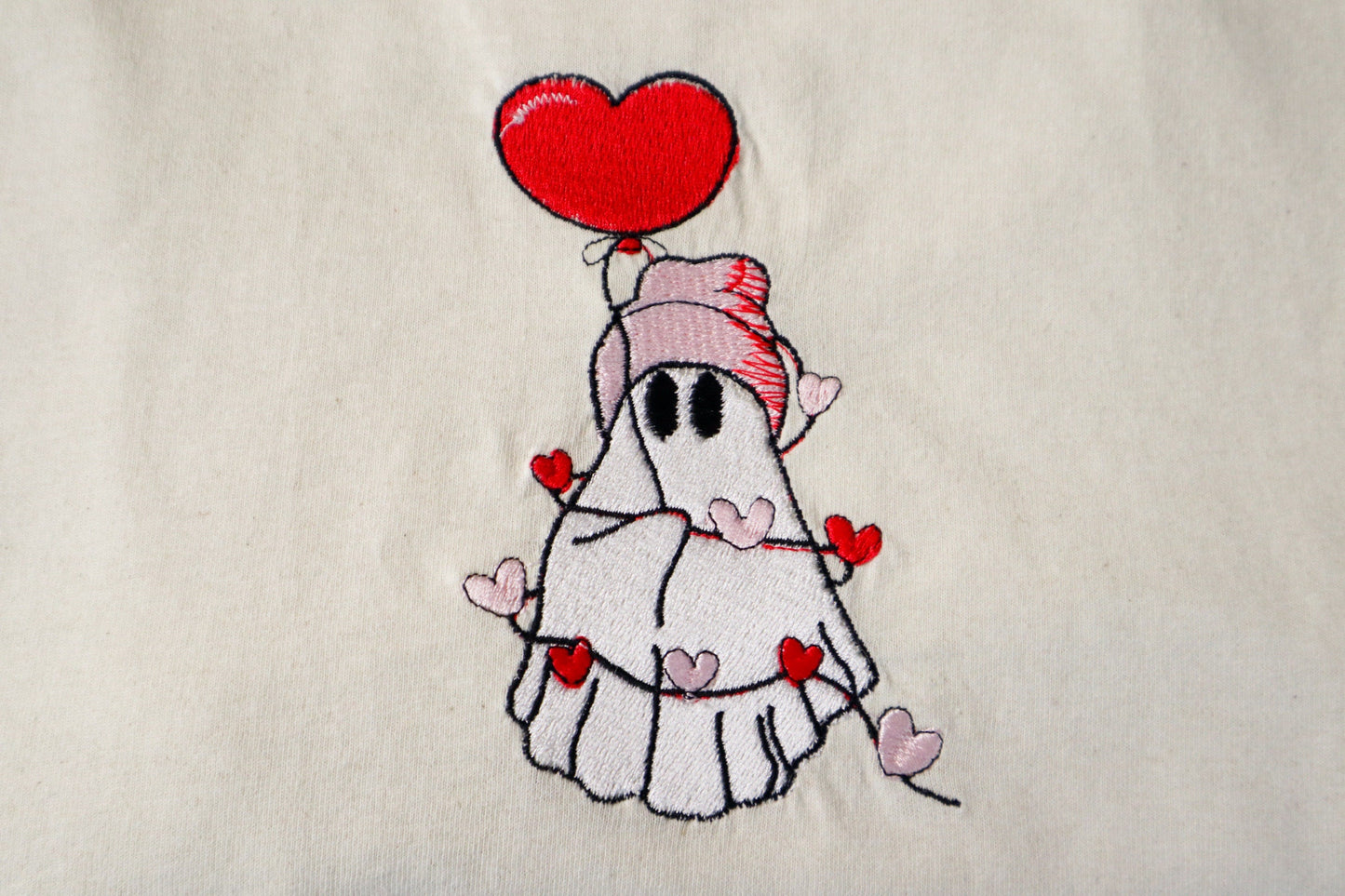 Valentine Ghost Embroidered T-Shirt