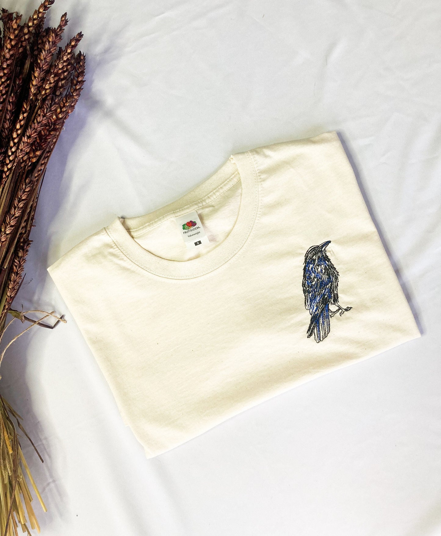 Crow Embroidered T-Shirt
