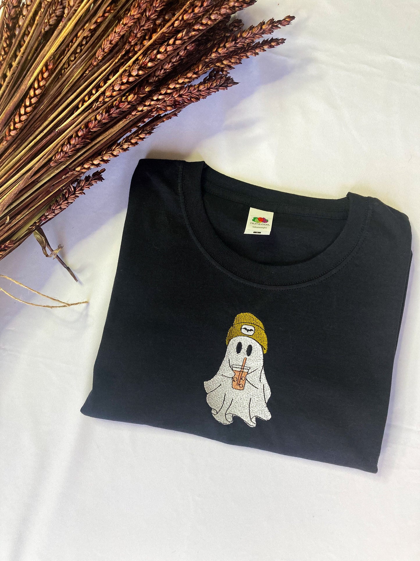 Ghost Coffee Embroidered T-Shirt