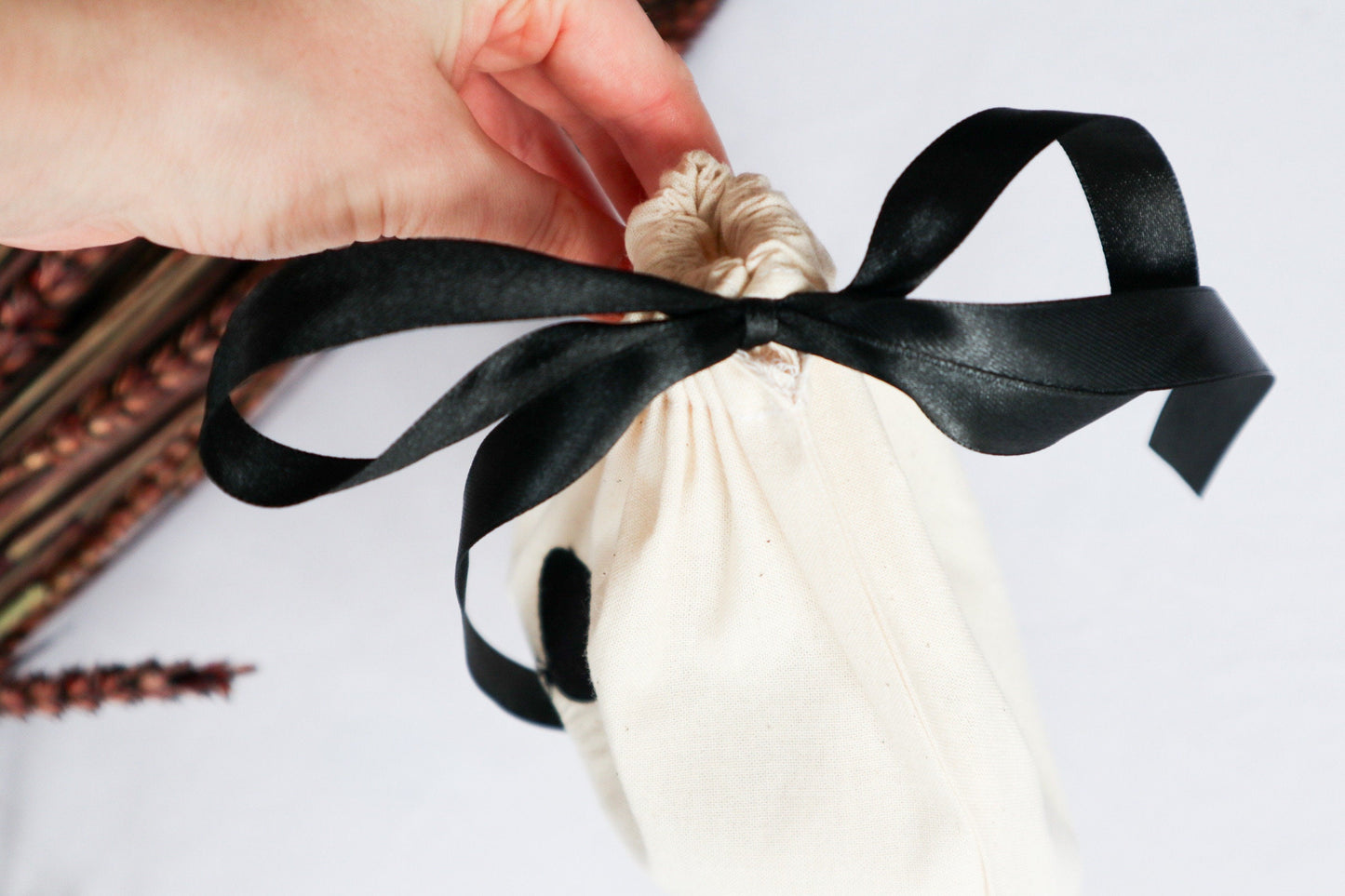 Ghost Embroidered Fabric Gift Bag