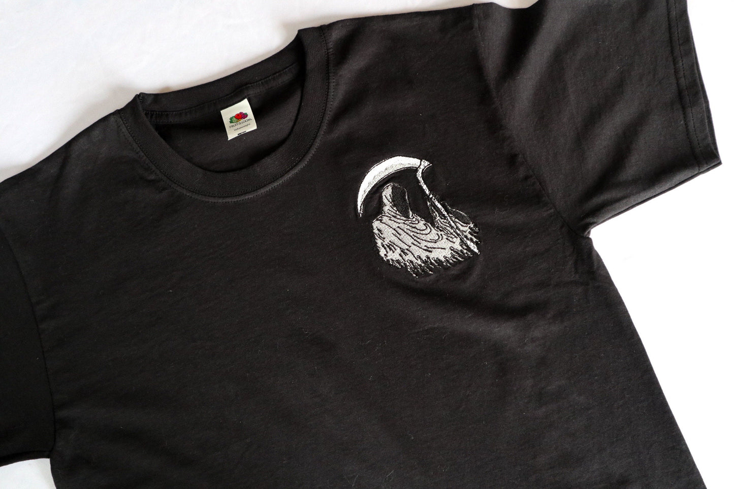 Grim Reaper Embroidered T-Shirt