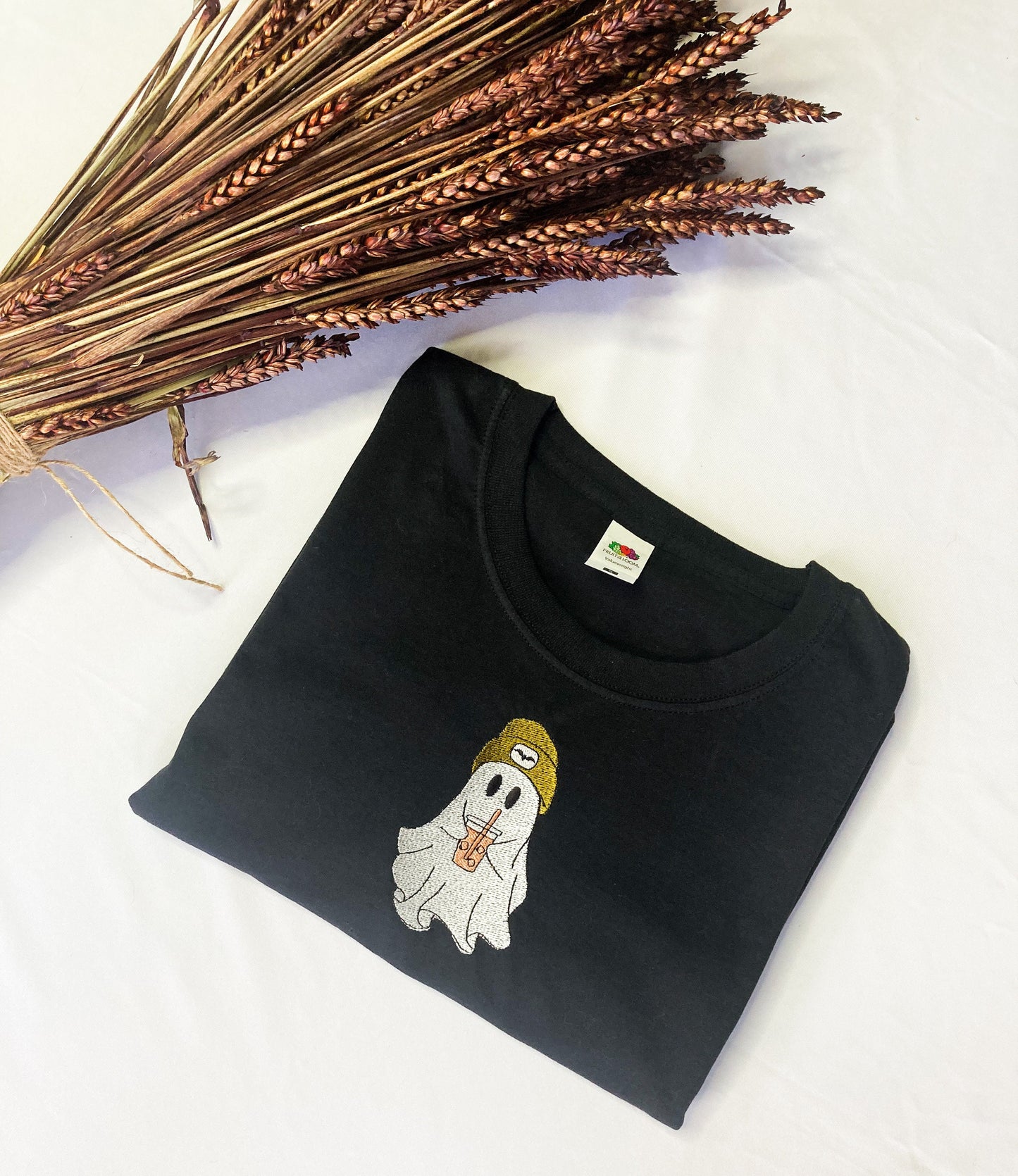 Ghost Coffee Embroidered T-Shirt