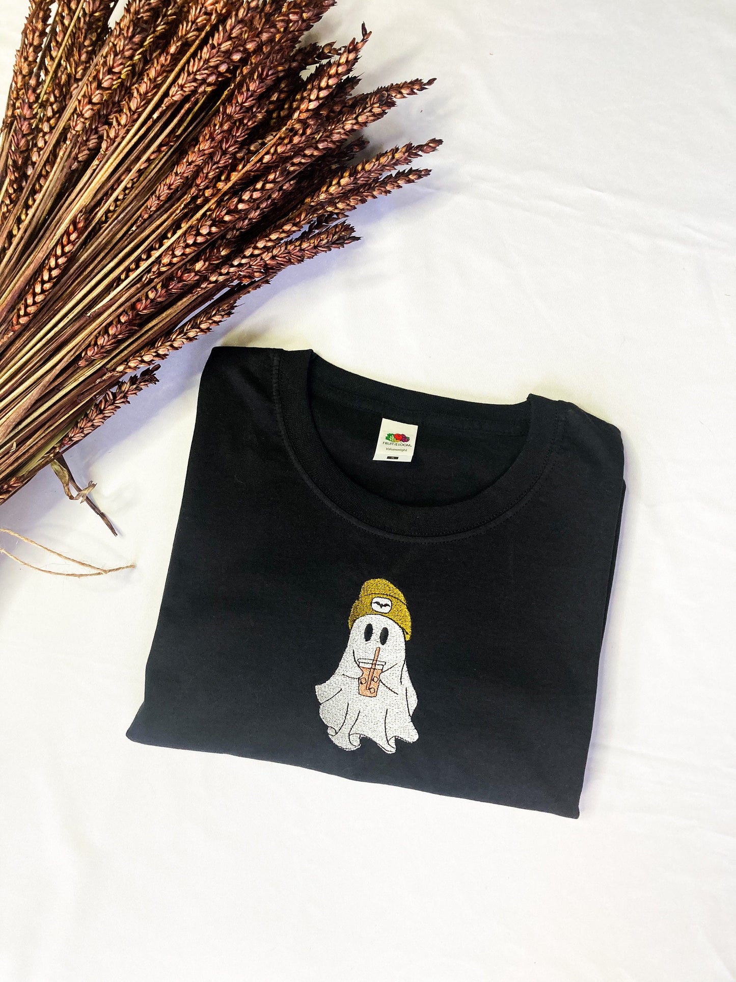Ghost Coffee Embroidered T-Shirt