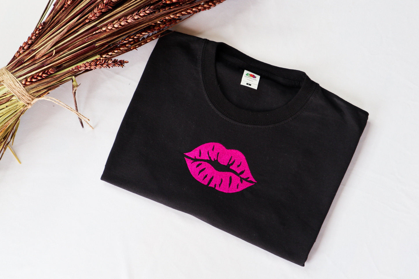 Lips Embroidered T-Shirt