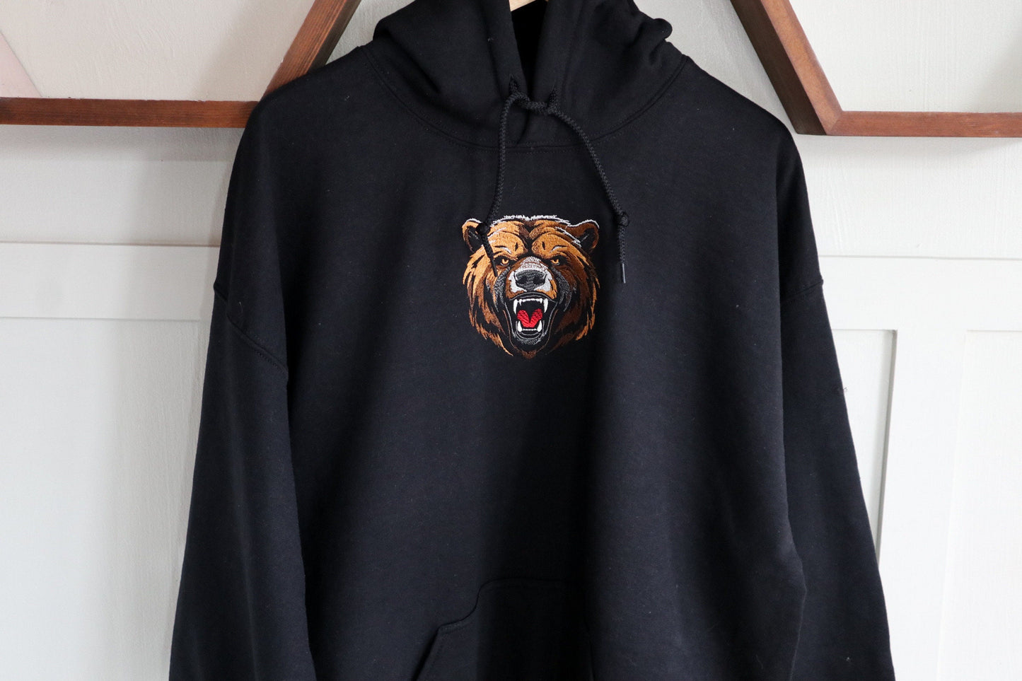 Fierce Bear Embroidered Hoodie