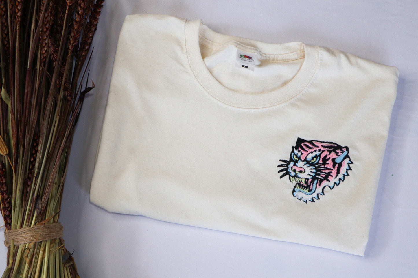 Tiger Tattoo Embroidered T-Shirt