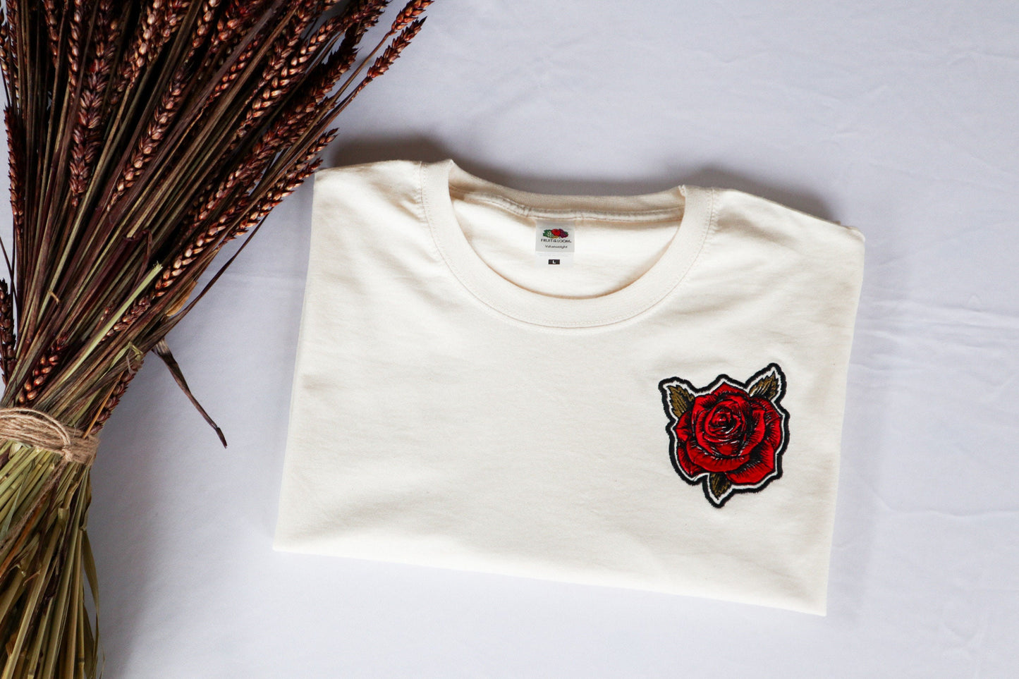 Tattoo Rose Embroidered T-Shirt