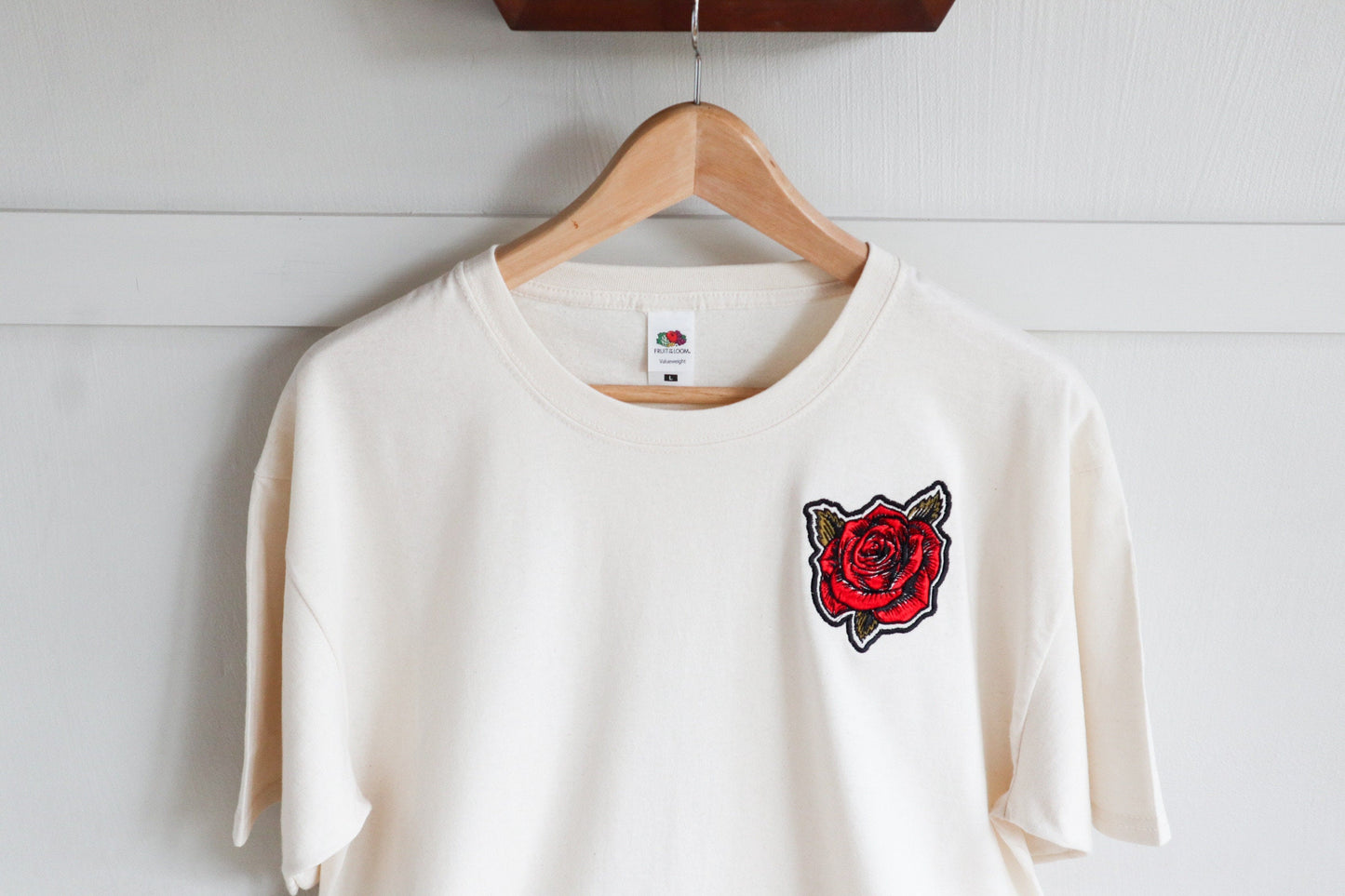 Tattoo Rose Embroidered T-Shirt
