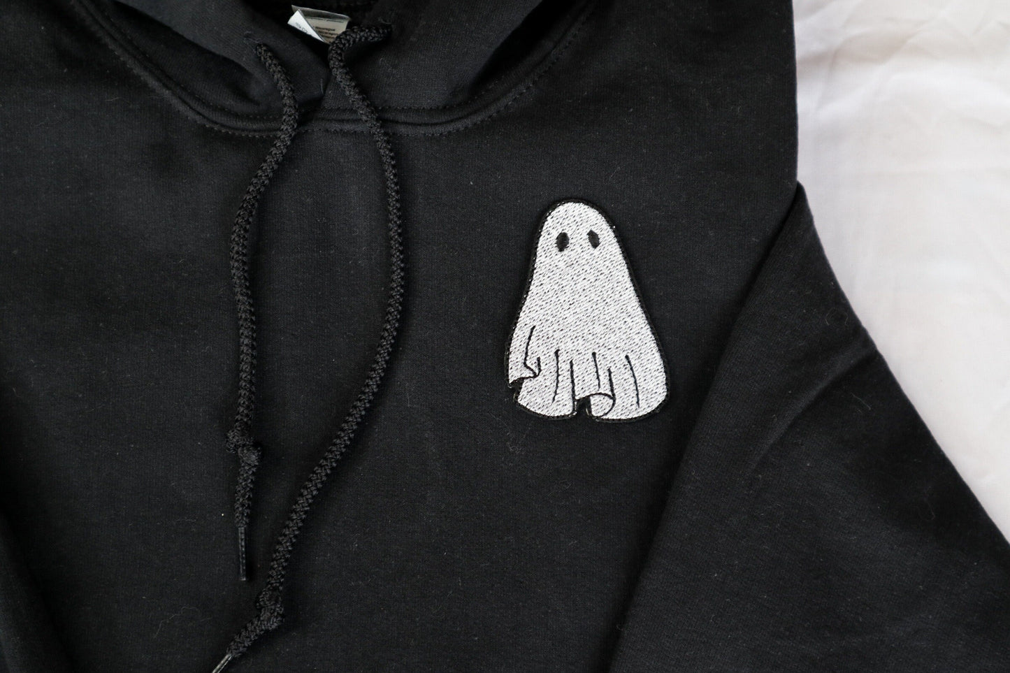Gothic Ghost Embroidered Hoodie