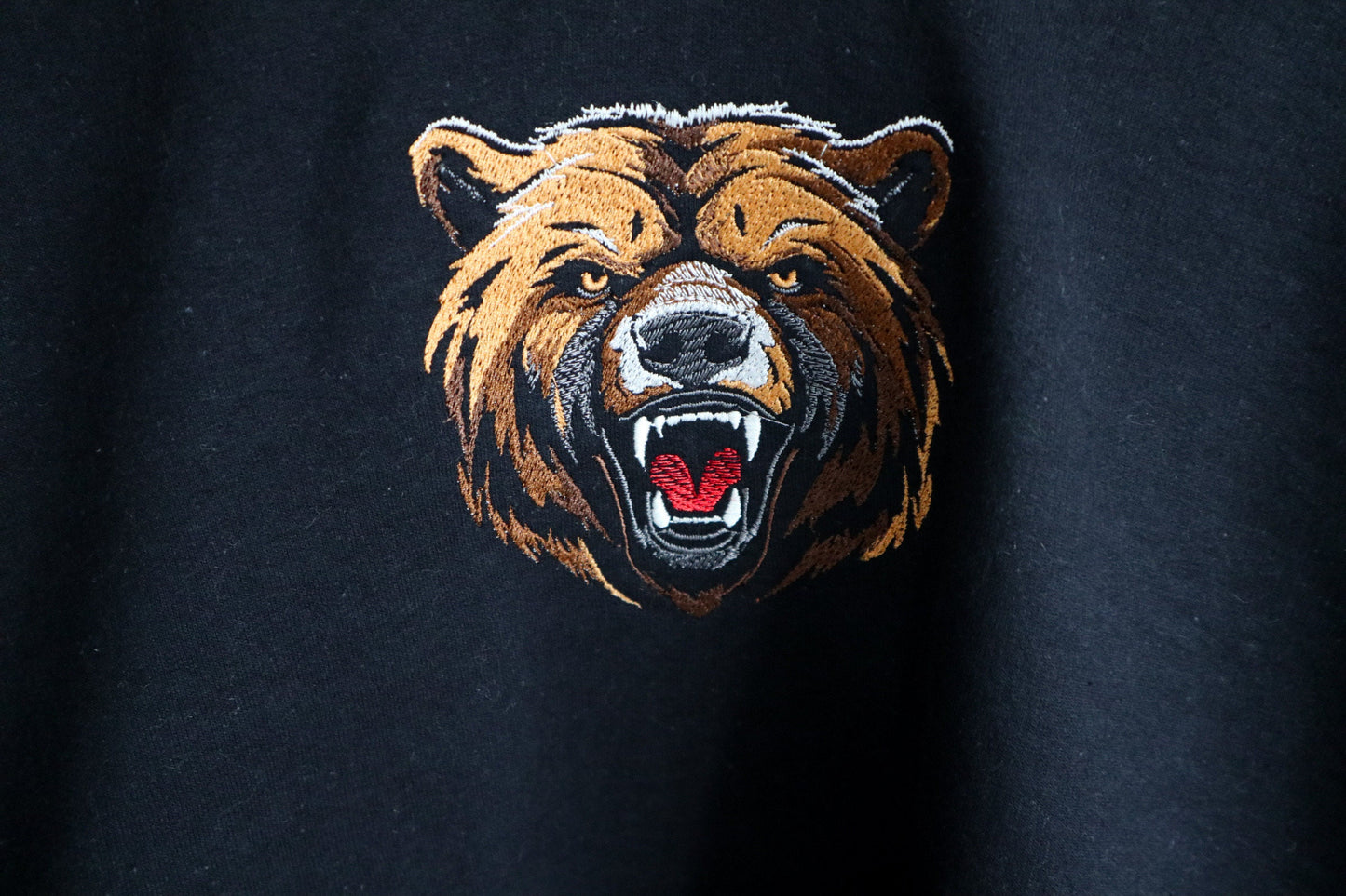 Fierce Bear Embroidered Hoodie