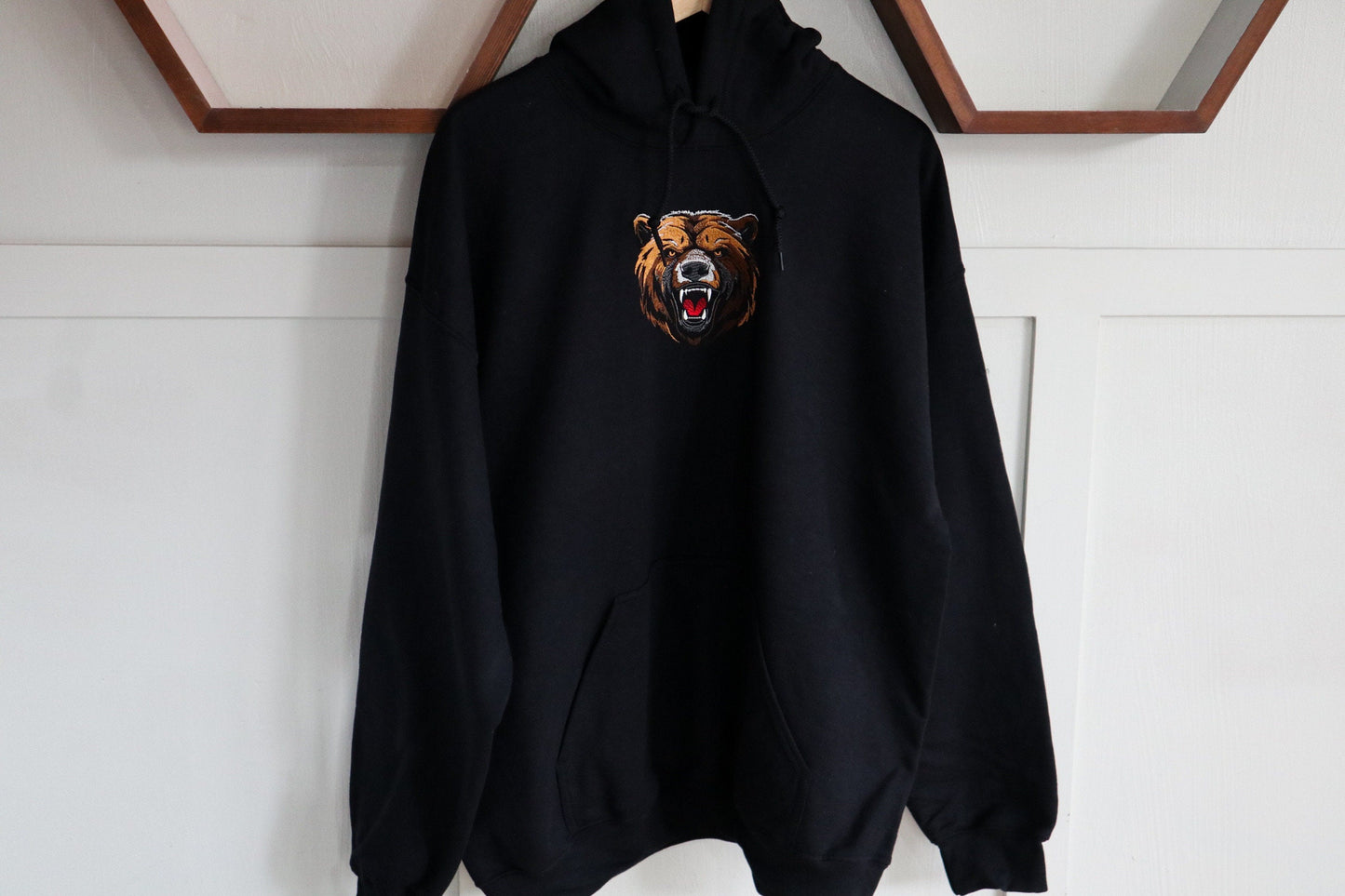 Fierce Bear Embroidered Hoodie