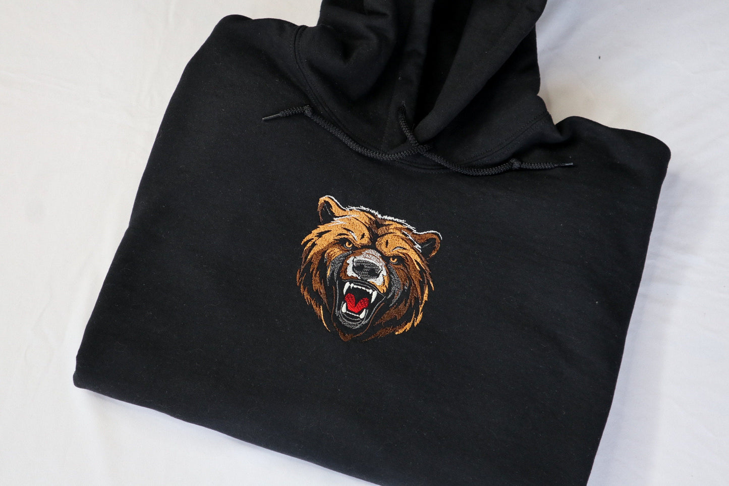 Fierce Bear Embroidered Hoodie