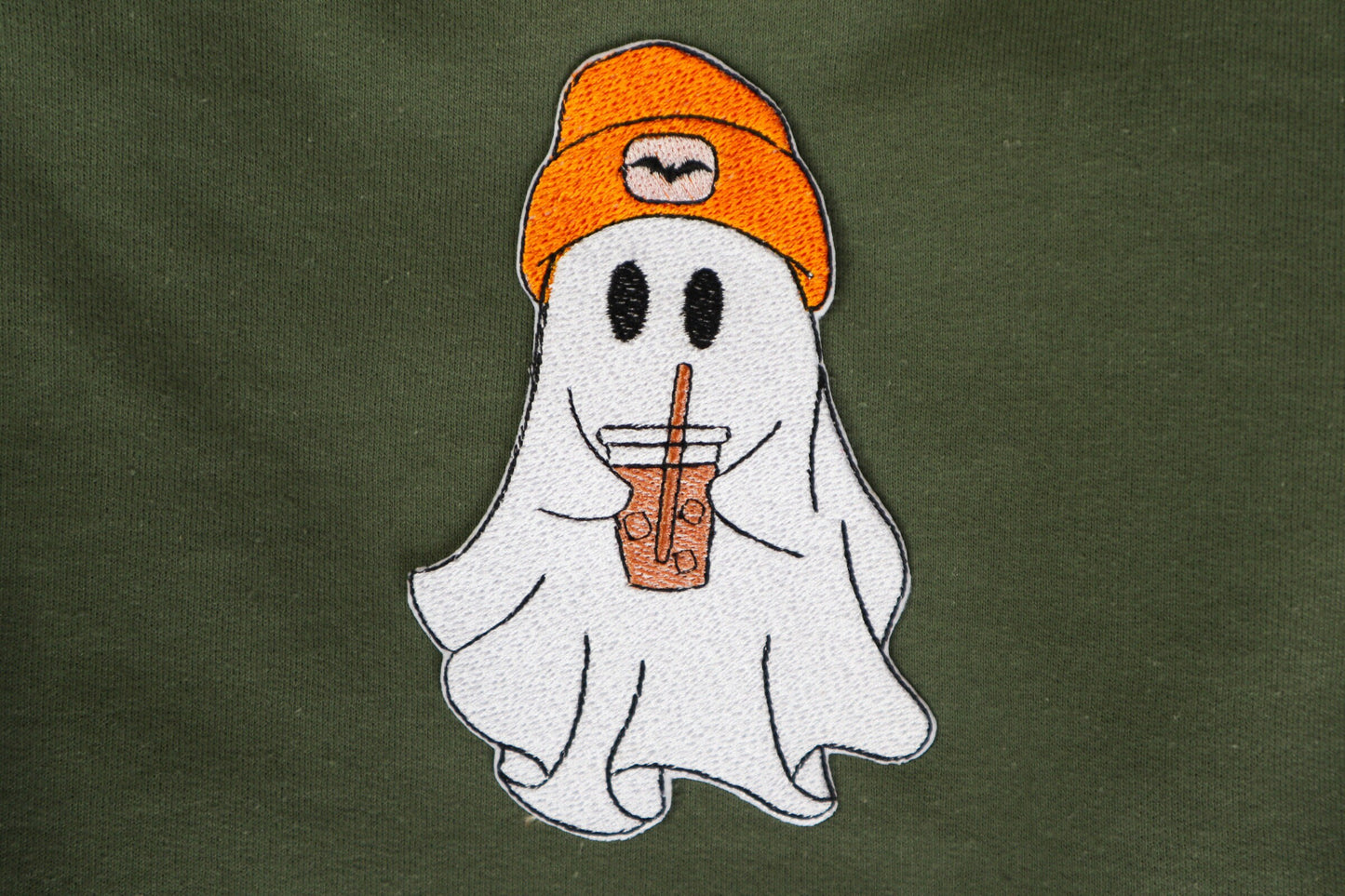 Cute Ghost Embroidered Sweatshirt