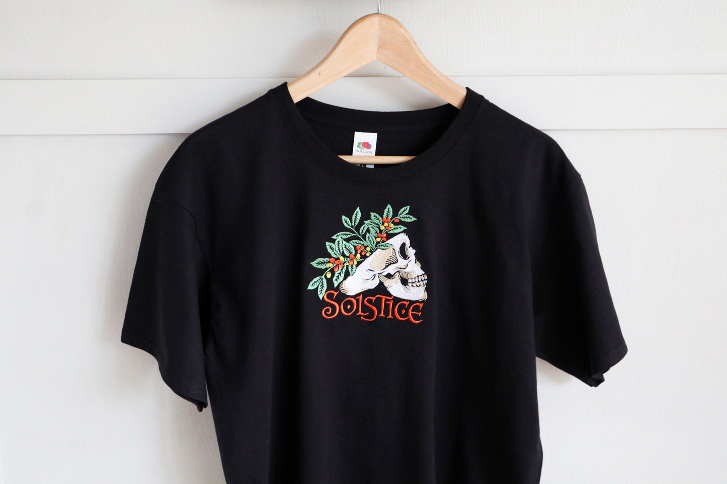 Solstice Skull Embroidered T-Shirt