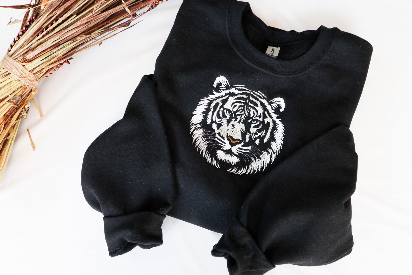 Snow Leopard Embroidered Sweatshirt