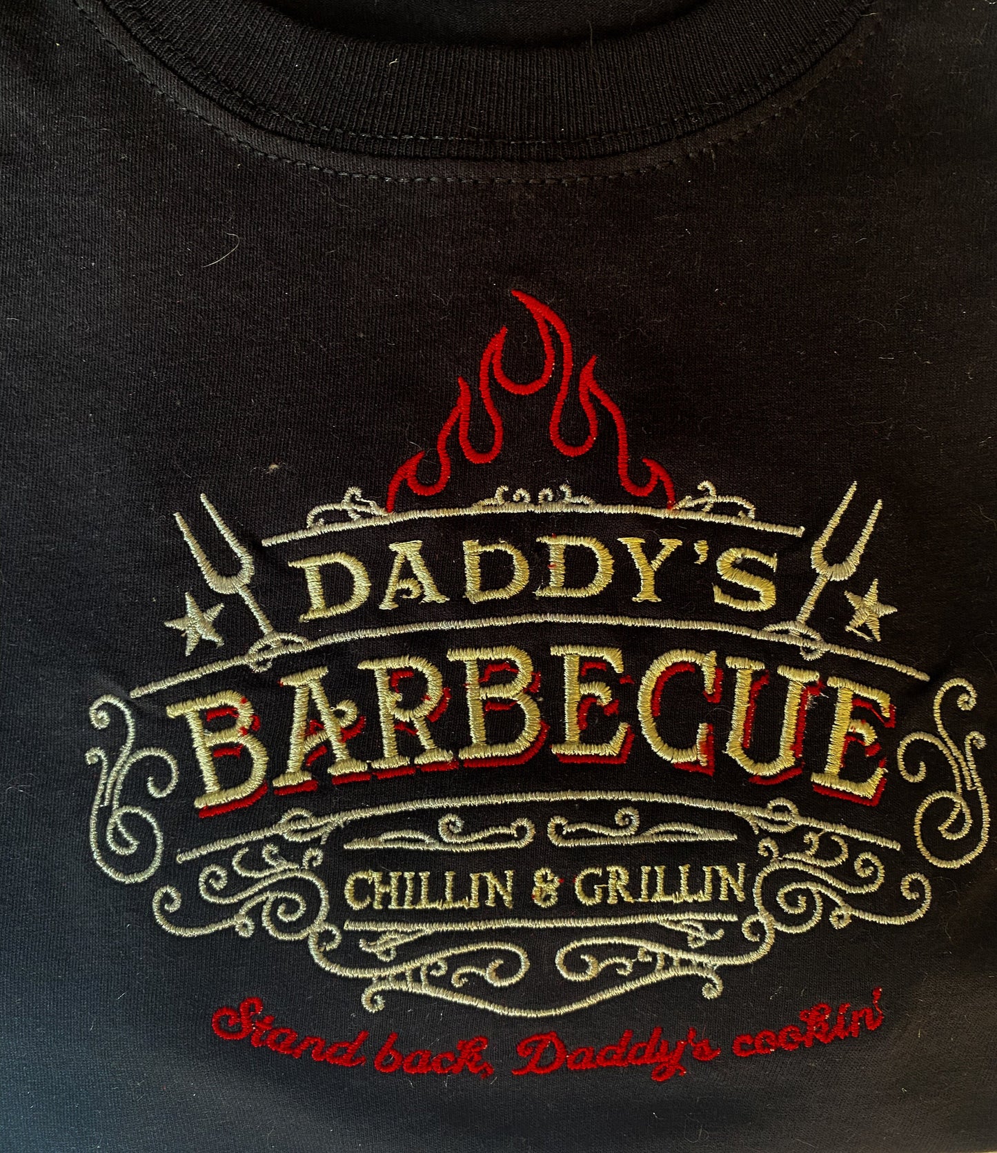 Daddy's Barbecue Embroidered T-Shirt
