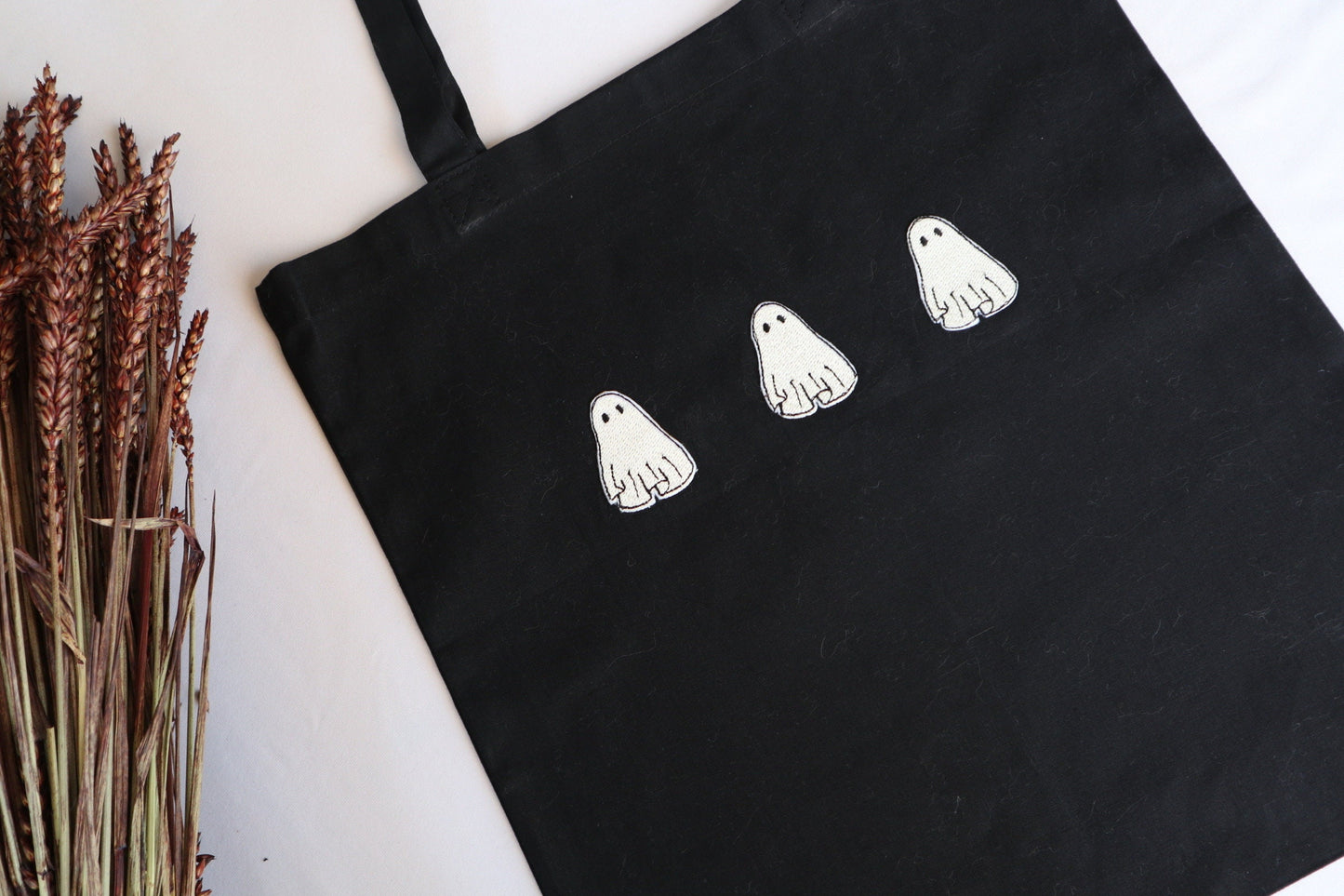 Ghost Embroidered Tote Bag