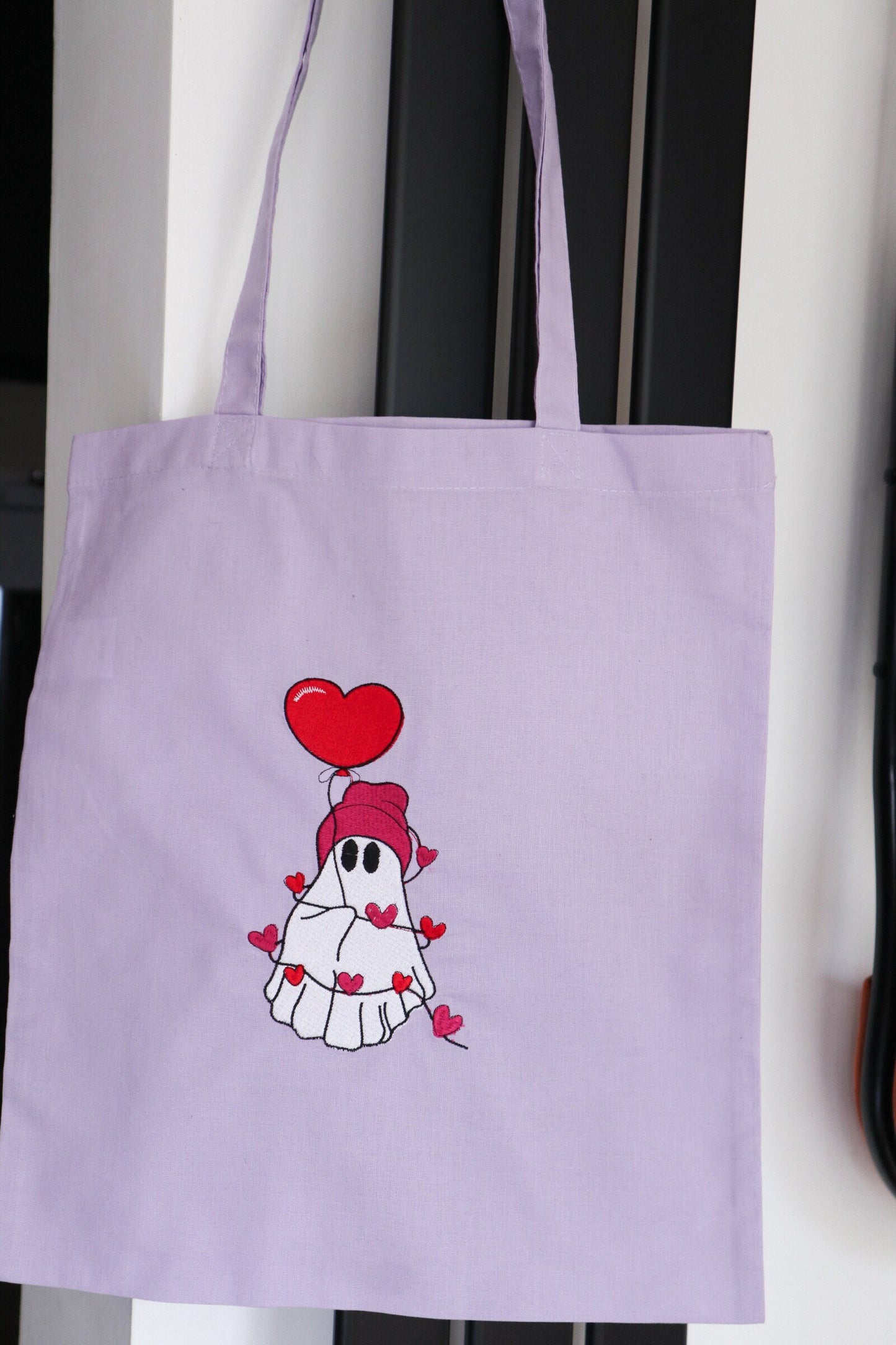 Cute Ghost Embroidered Tote Bag