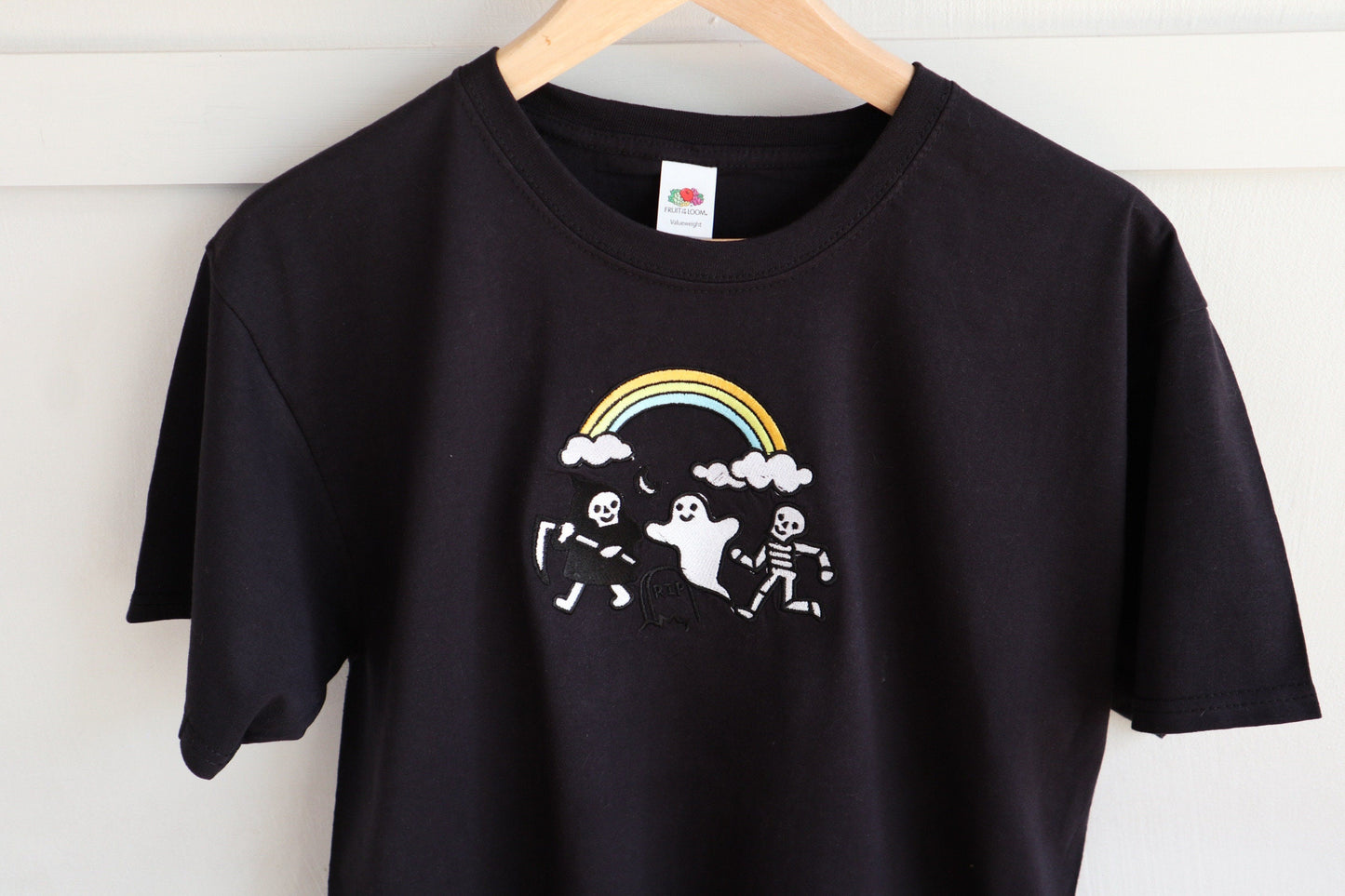 Gothic Graveyard Embroidered T-Shirt